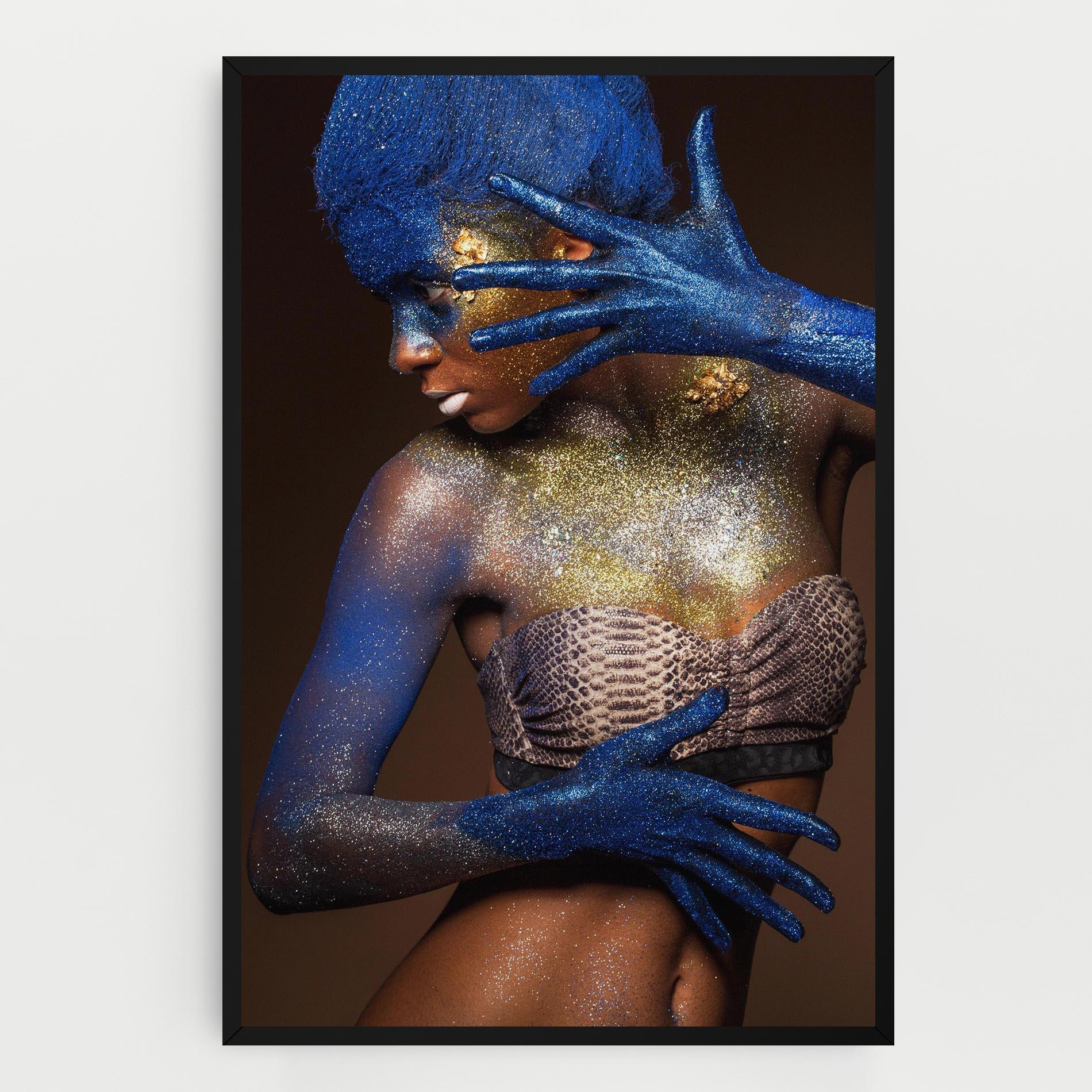 Leinwandbild Blue Hair Make Up mockup 0