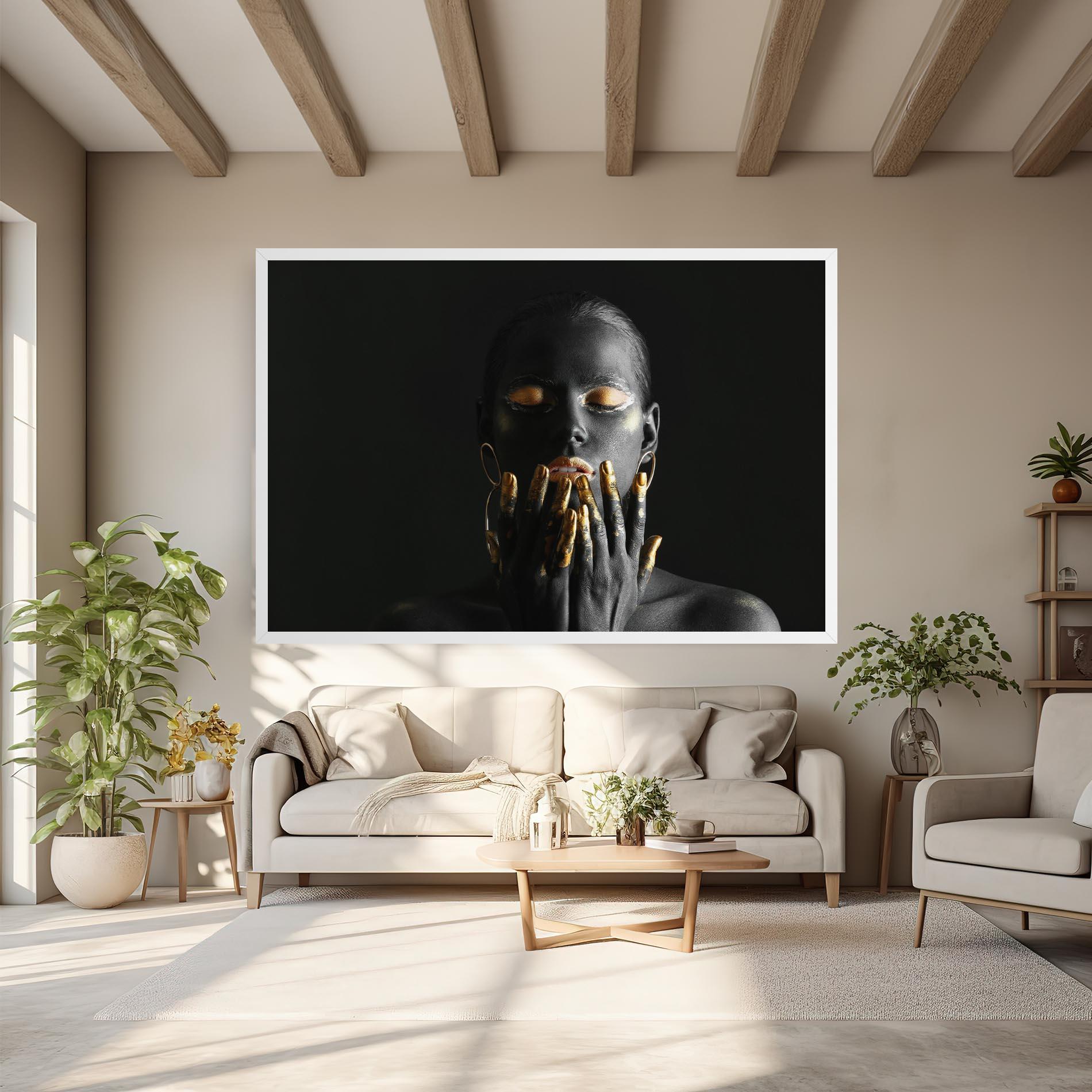 Leinwandbild Black Golden Makeup mockup 6