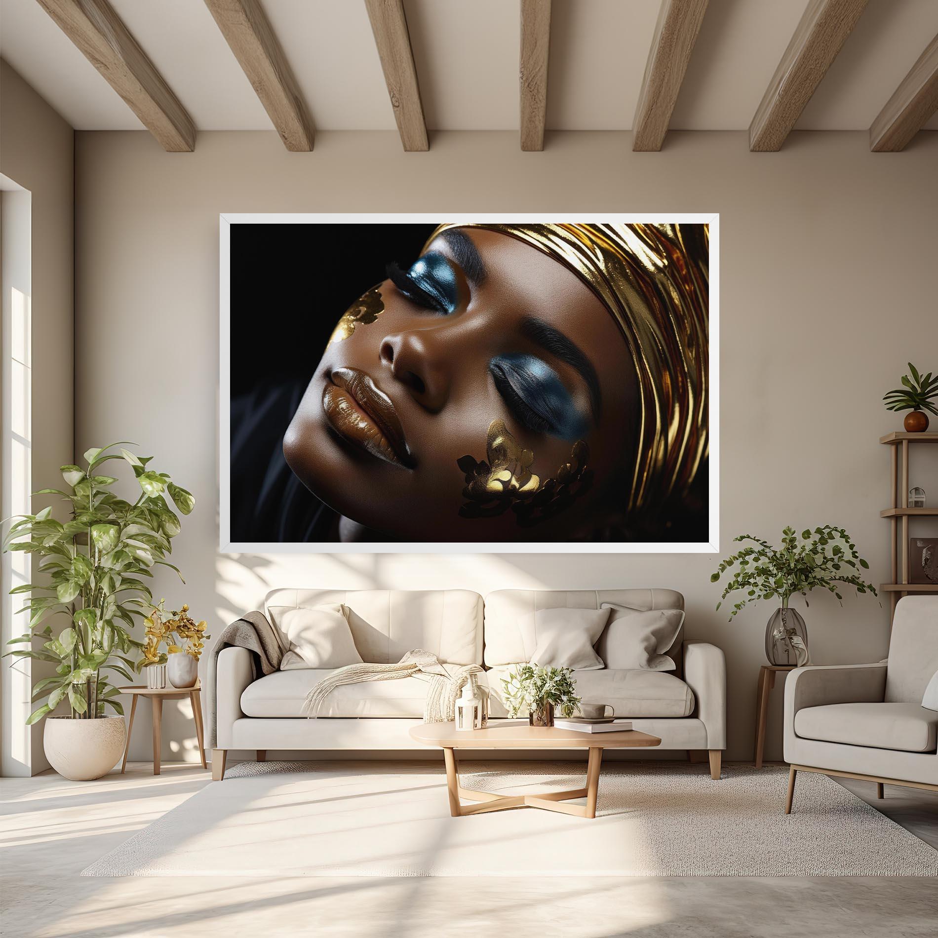 Leinwandbild Dark Blue Makeup mockup 6