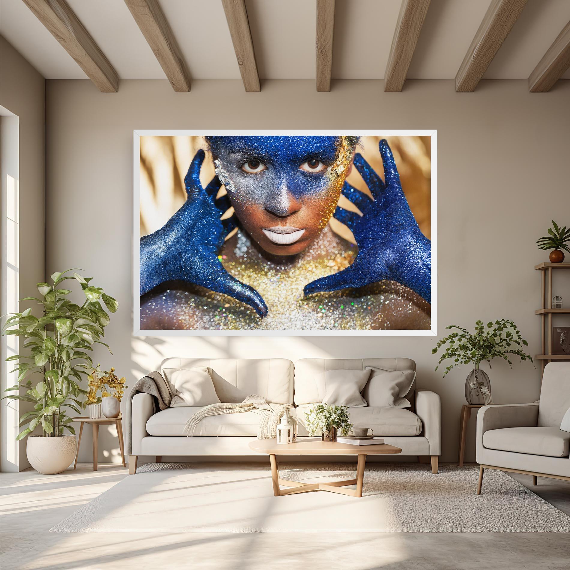 Leinwandbild Glue Gold Glitter mockup 6