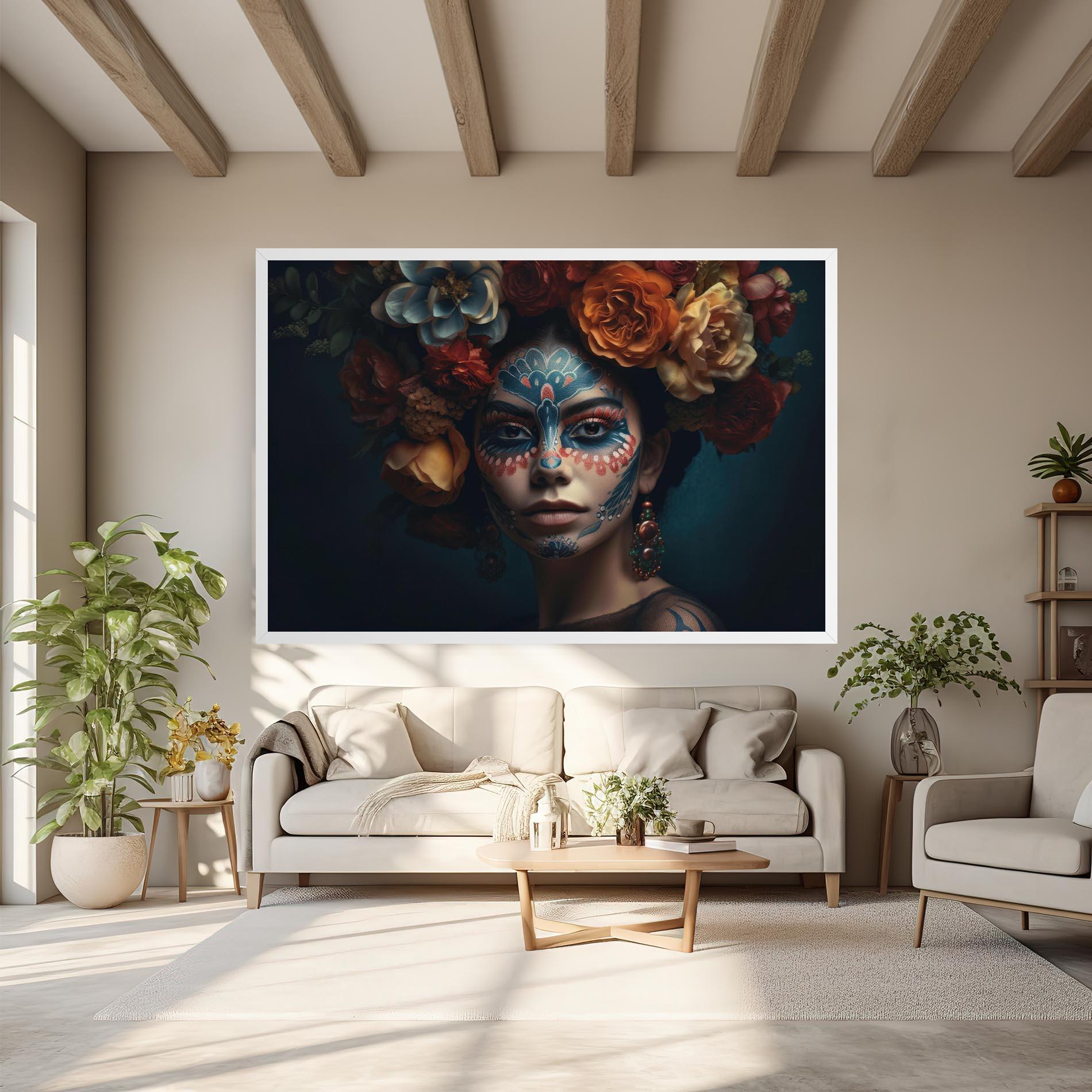 Leinwandbild Skull Makeup mockup 6