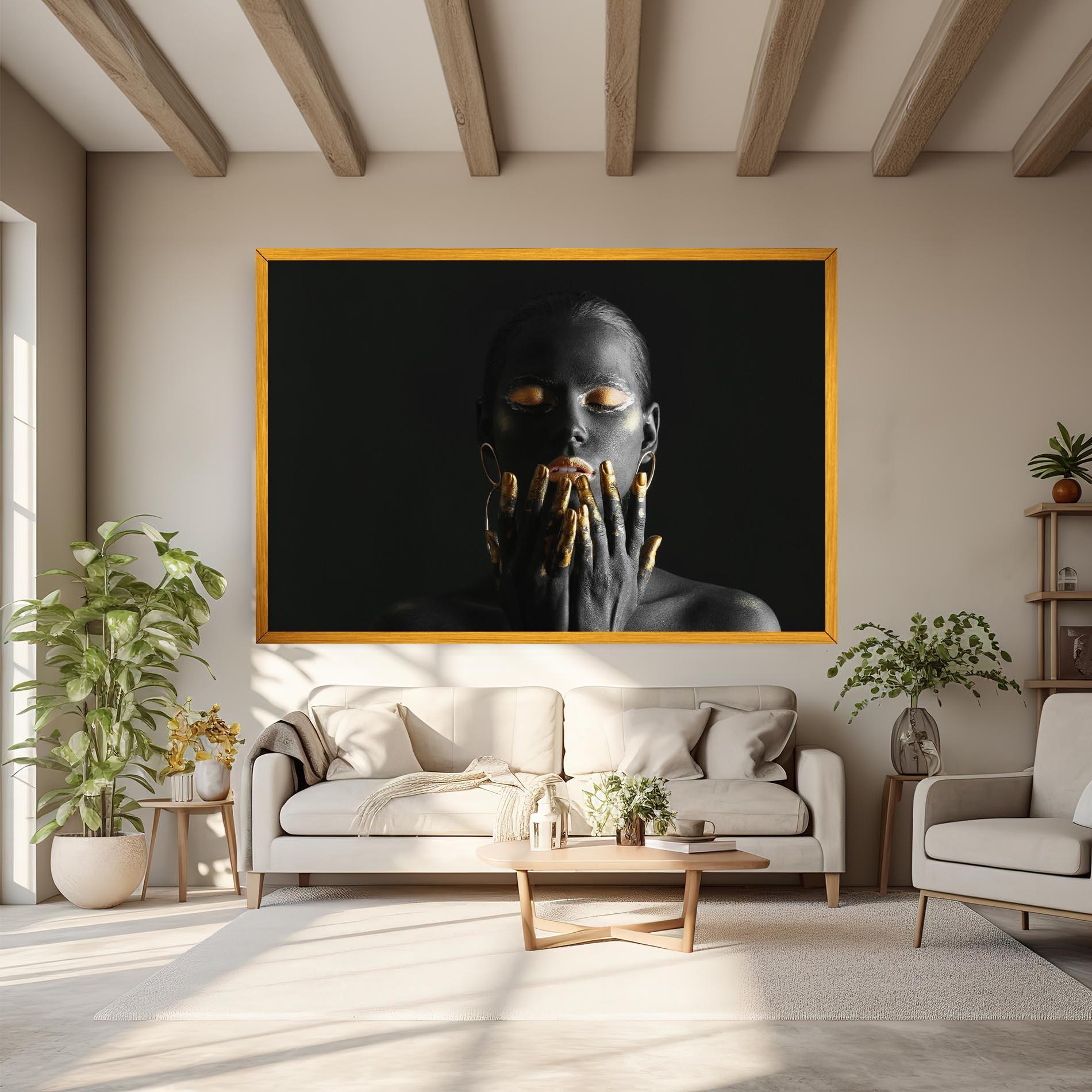 Leinwandbild Black Golden Makeup mockup 6