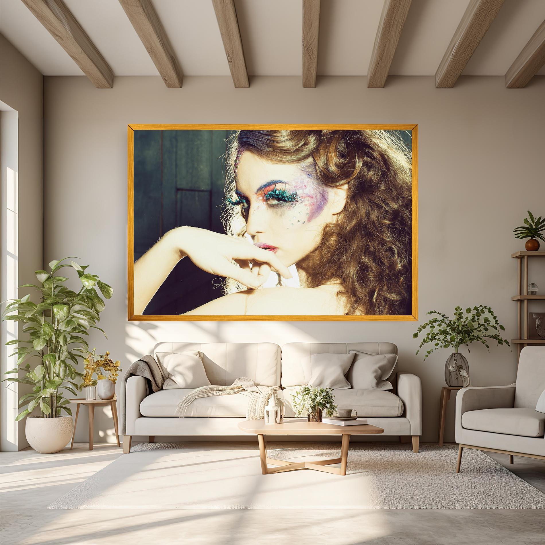 Leinwandbild False Feather Eyelashes mockup 6