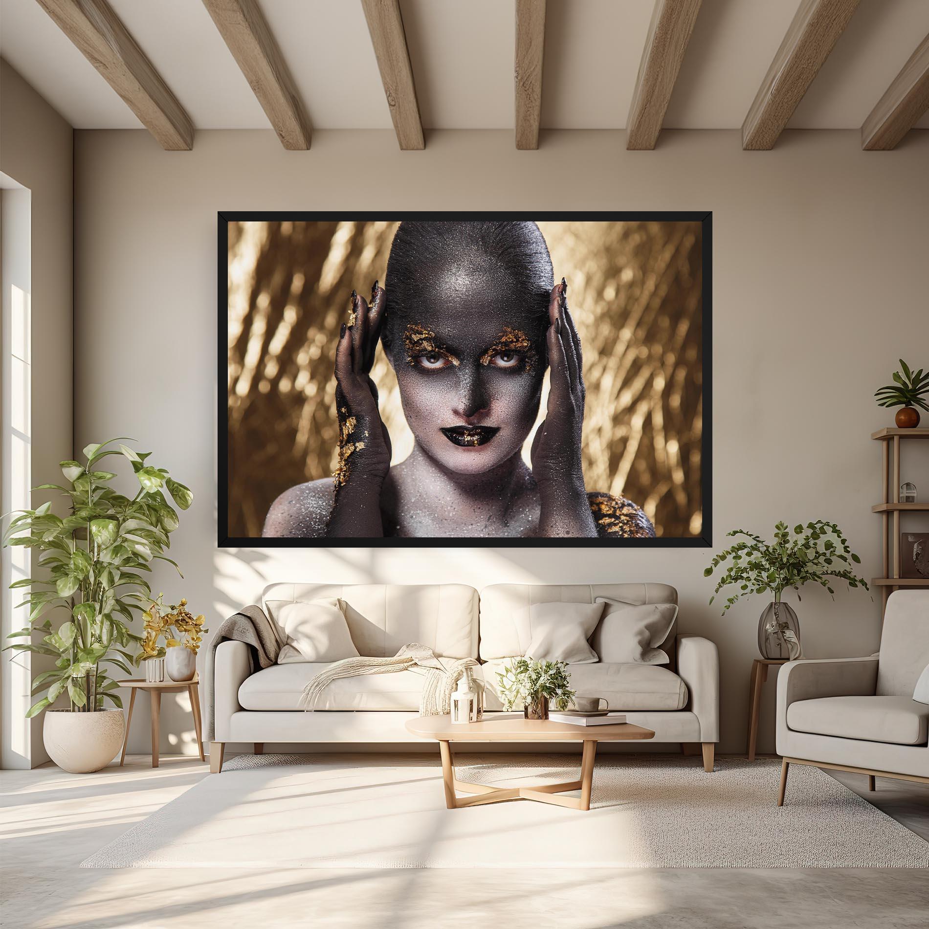 Leinwandbild Glitter Artistic Makeup mockup 6