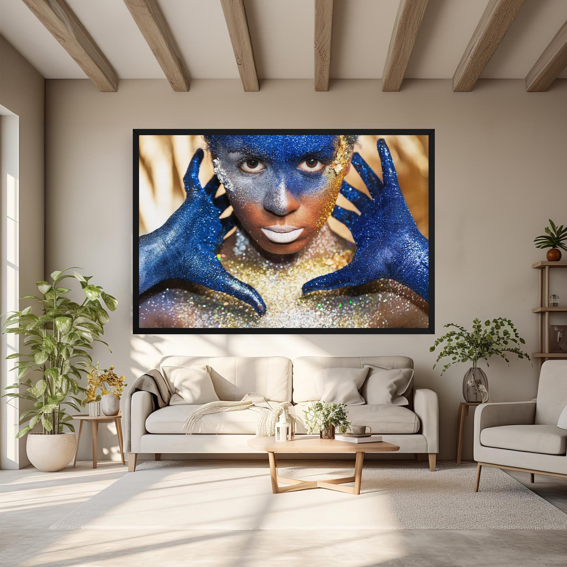 Leinwandbild Glue Gold Glitter mockup 6