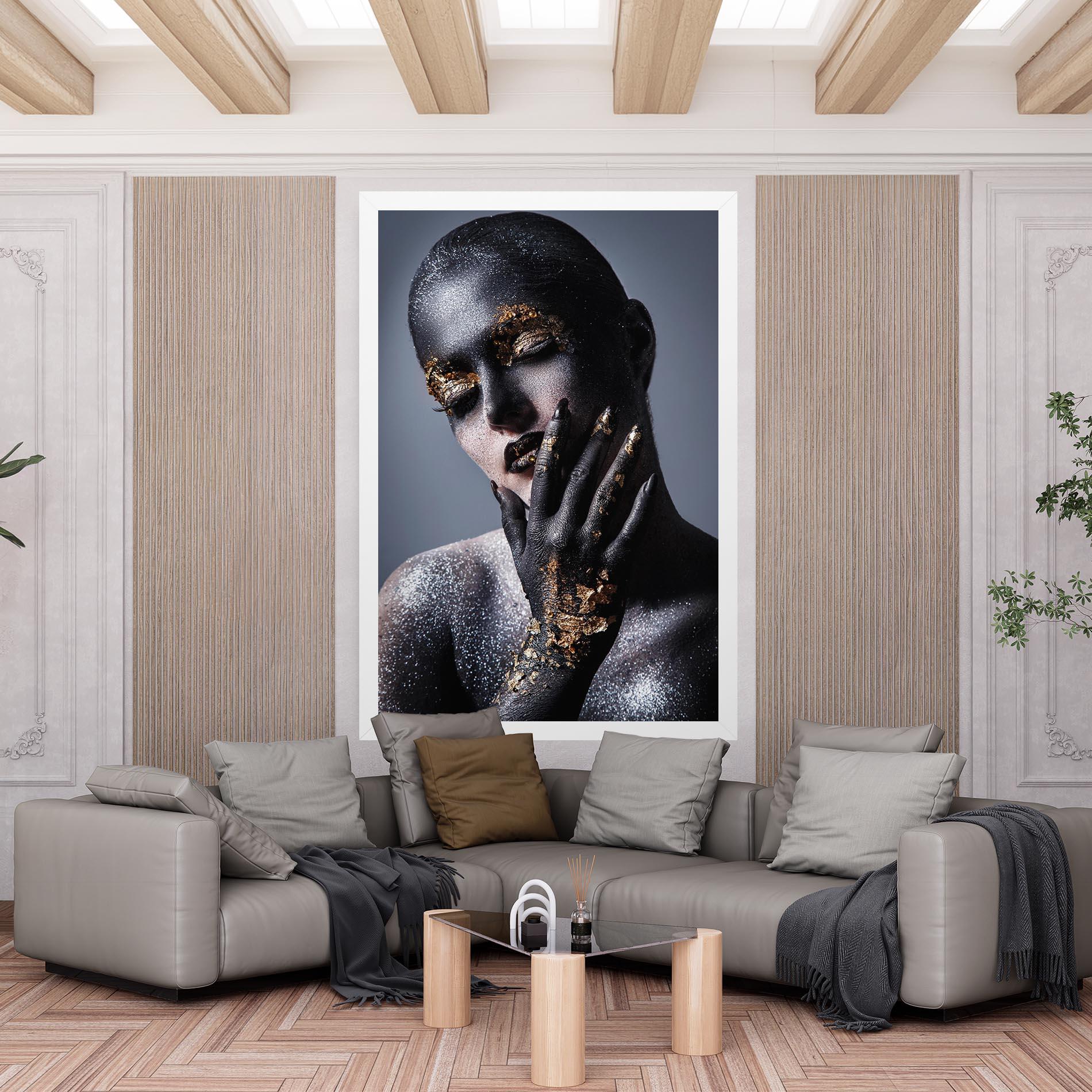 Leinwandbild Artistic Black Makeup mockup 6