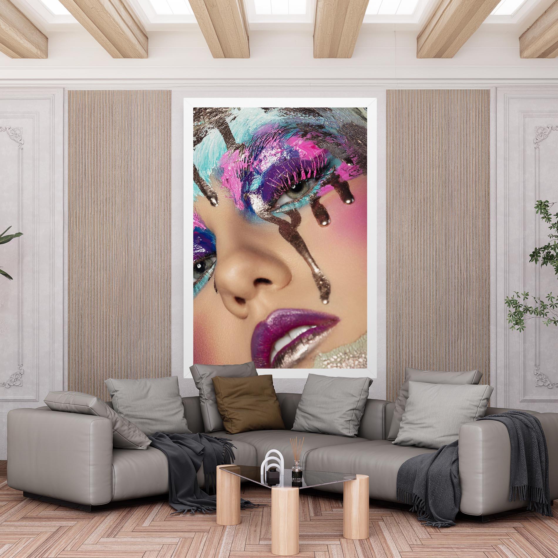 Leinwandbild Pretty Pink Eyelashes mockup 6