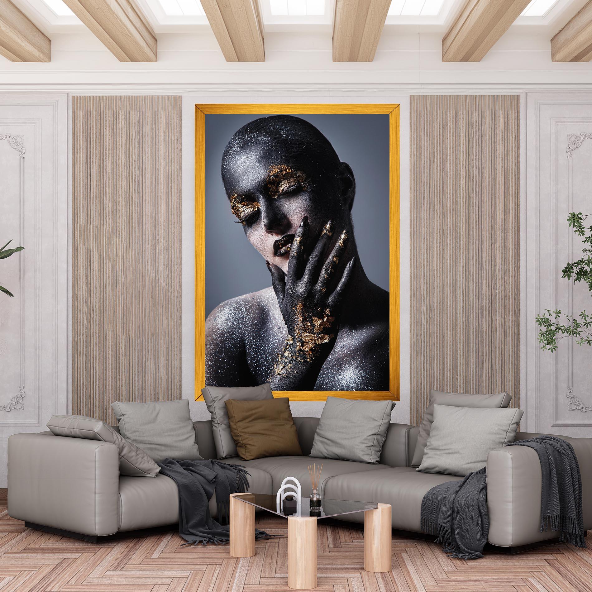 Leinwandbild Artistic Black Makeup mockup 6