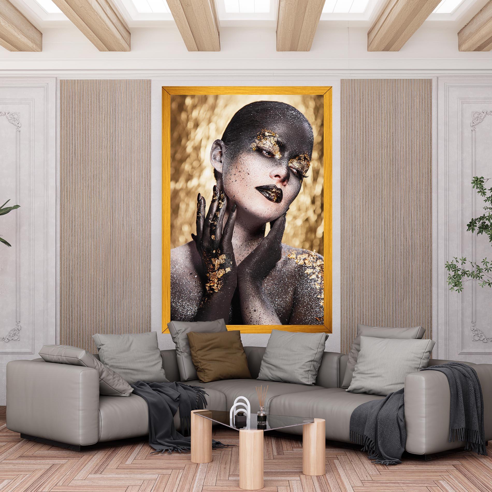 Leinwandbild Artistic Glitter Makeup mockup 6