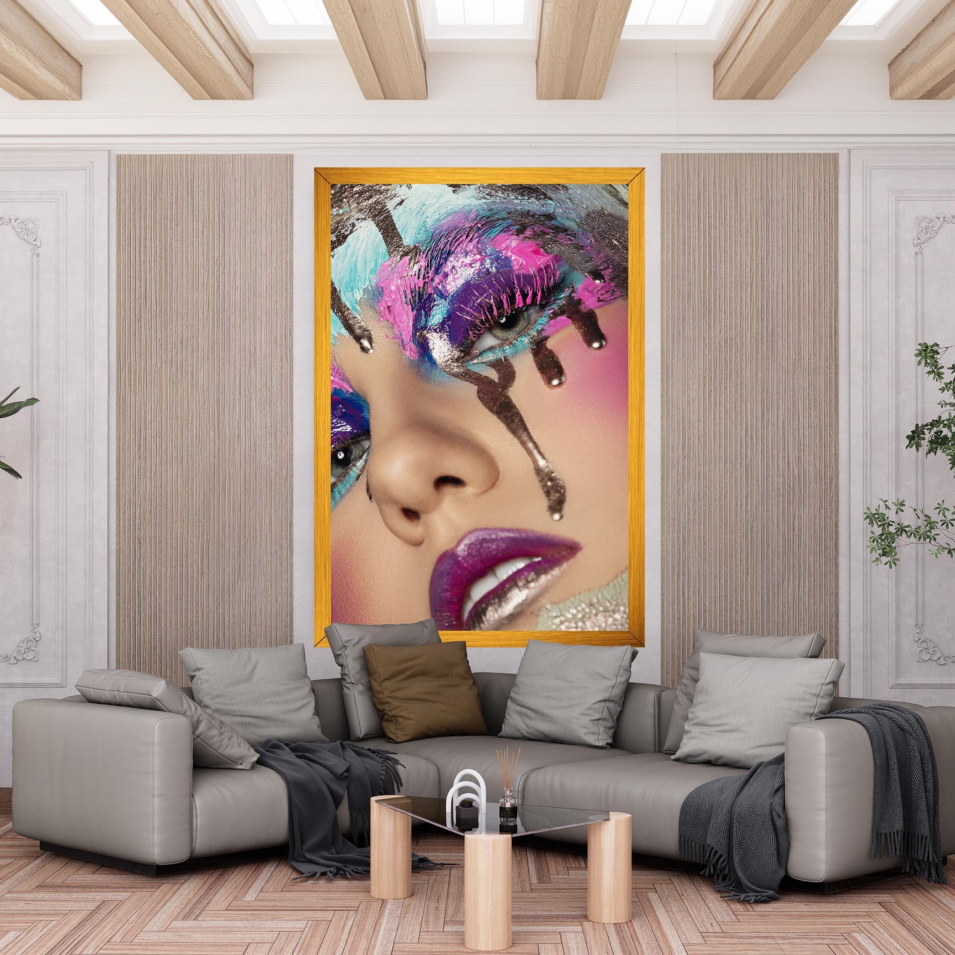 Leinwandbild Pretty Pink Eyelashes mockup 6
