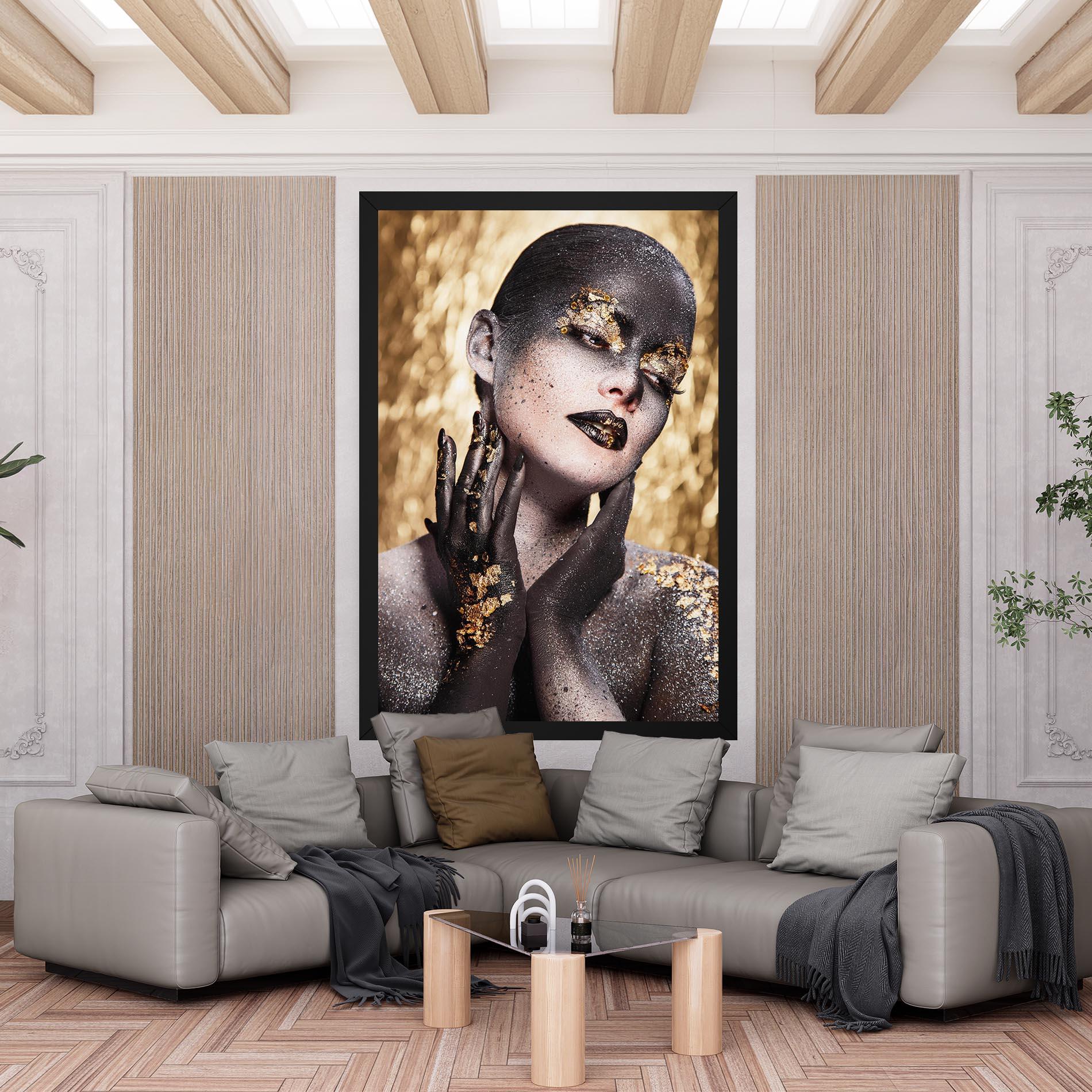 Leinwandbild Artistic Glitter Makeup mockup 6