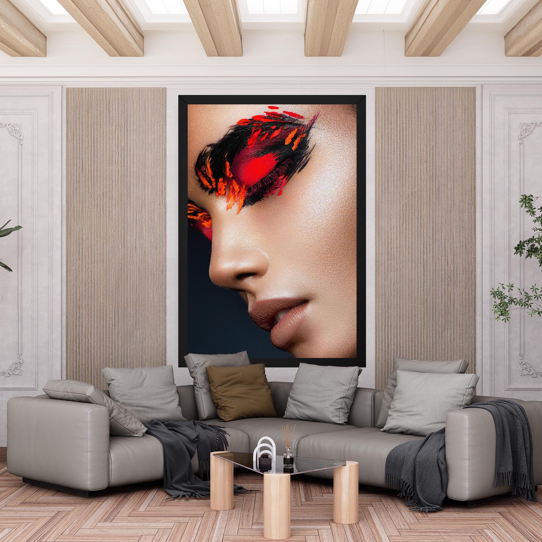 Leinwandbild Fire Make Up mockup 6
