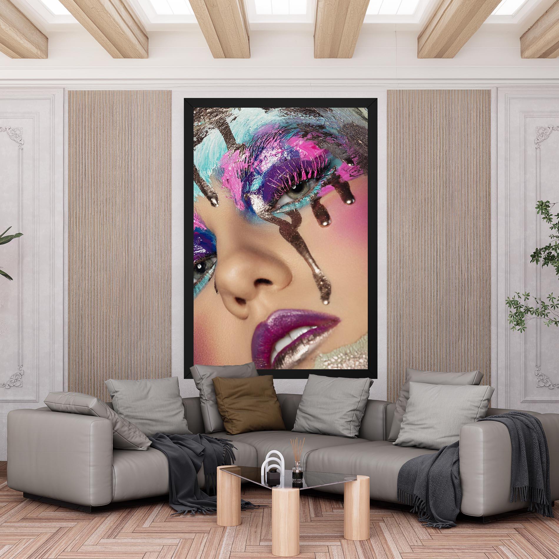 Leinwandbild Pretty Pink Eyelashes mockup 6