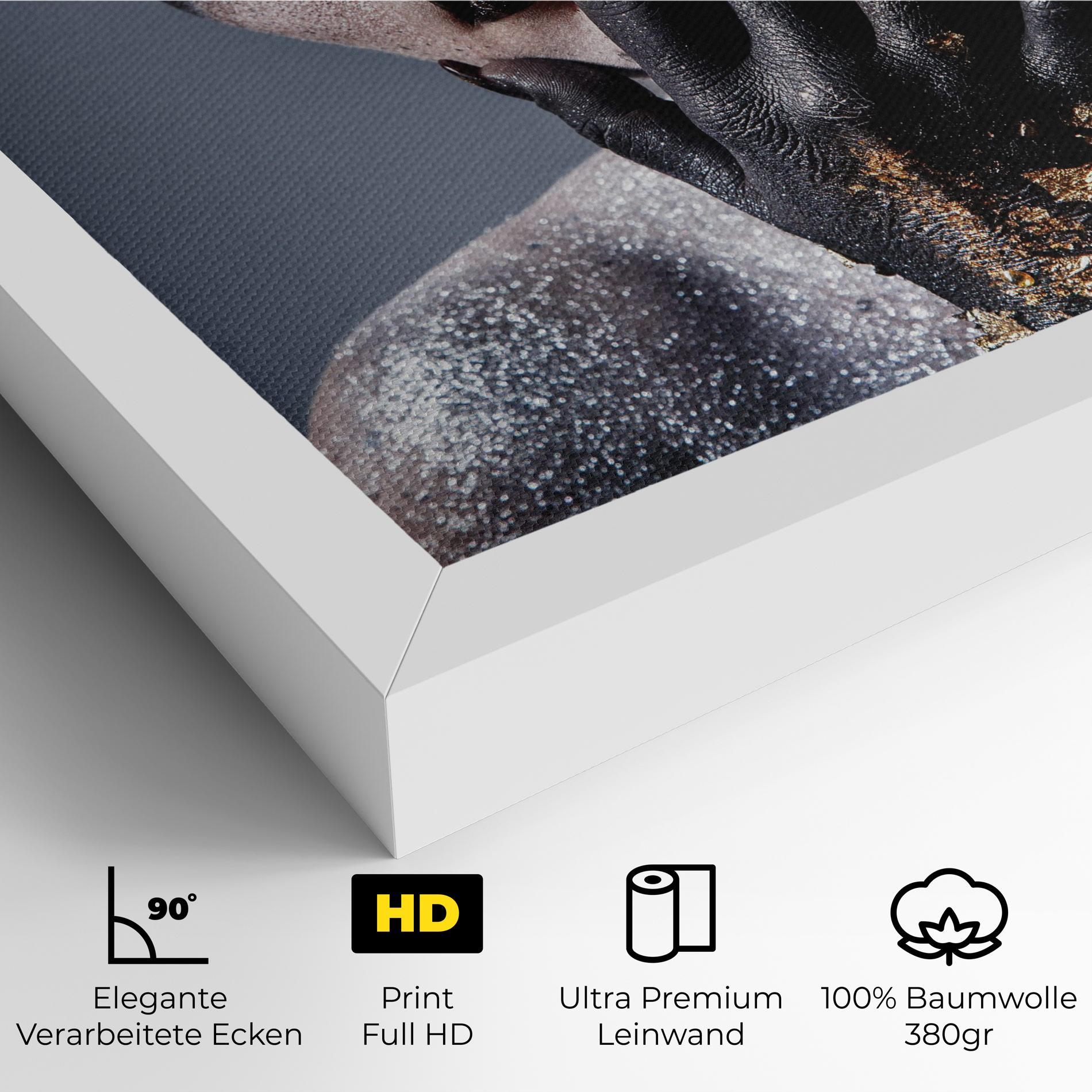 Leinwandbild Artistic Black Makeup mockup 4