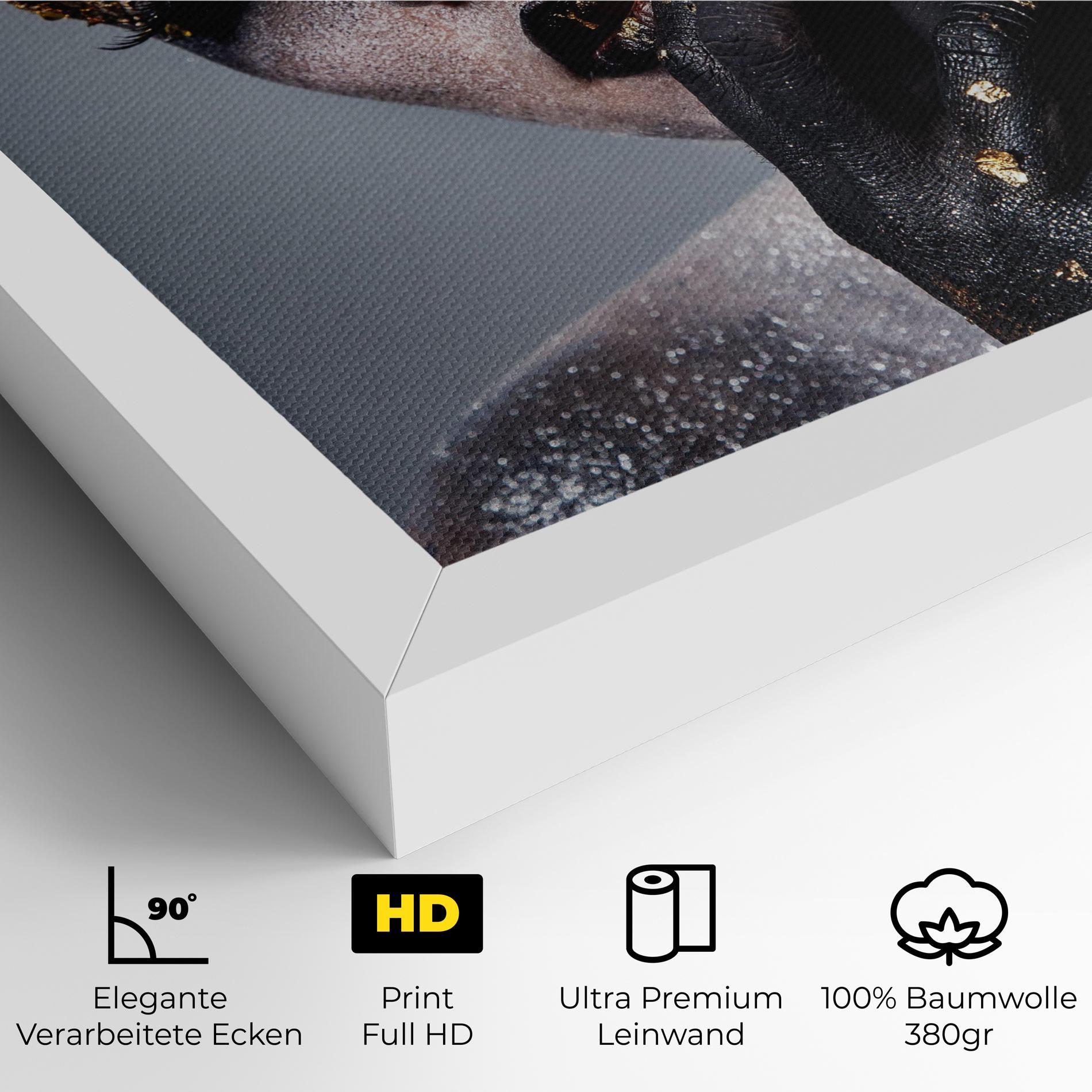 Leinwandbild Black Artistic Makeup mockup 4