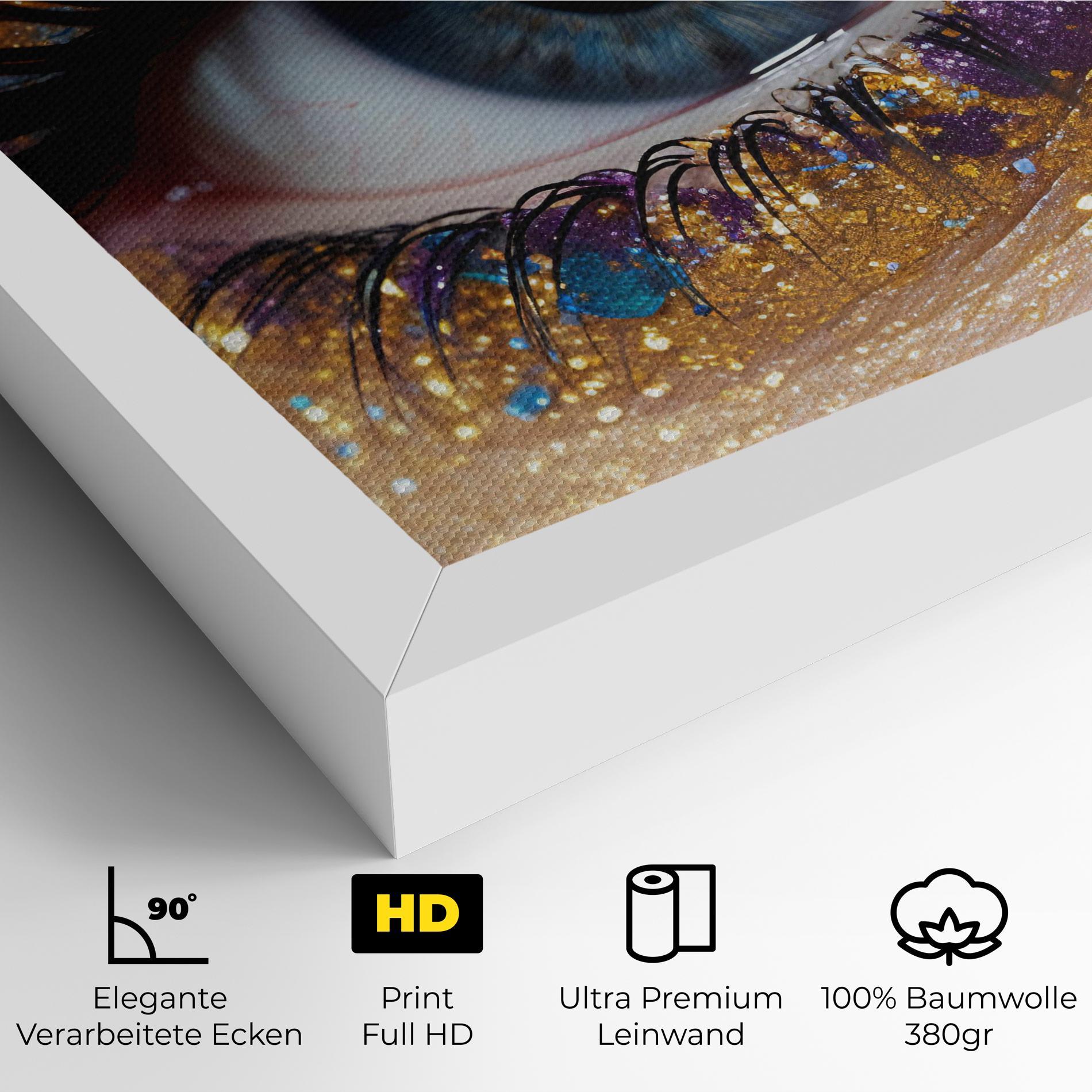 Leinwandbild Blue Eye Make Up mockup 4