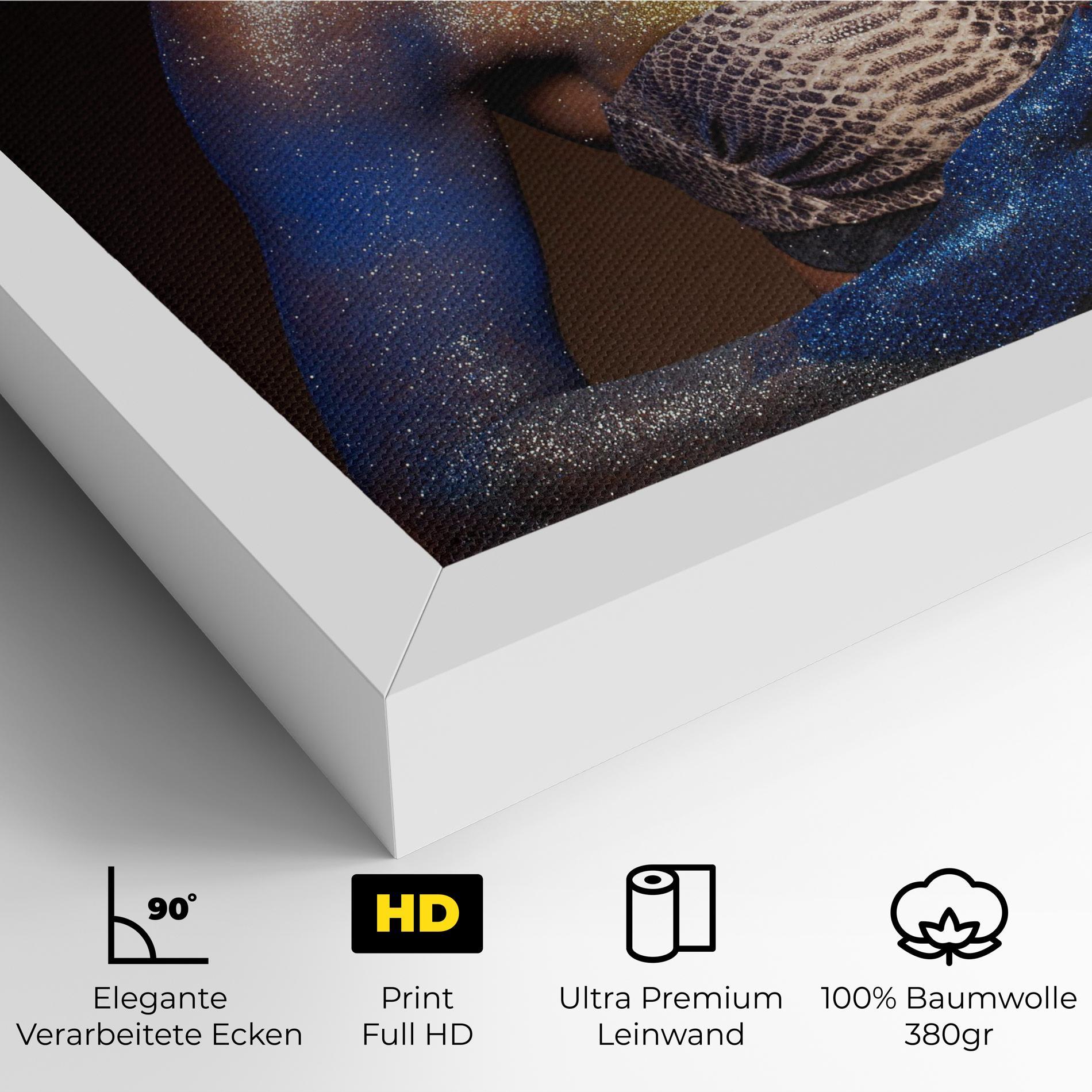 Leinwandbild Blue Hair Make Up mockup 4