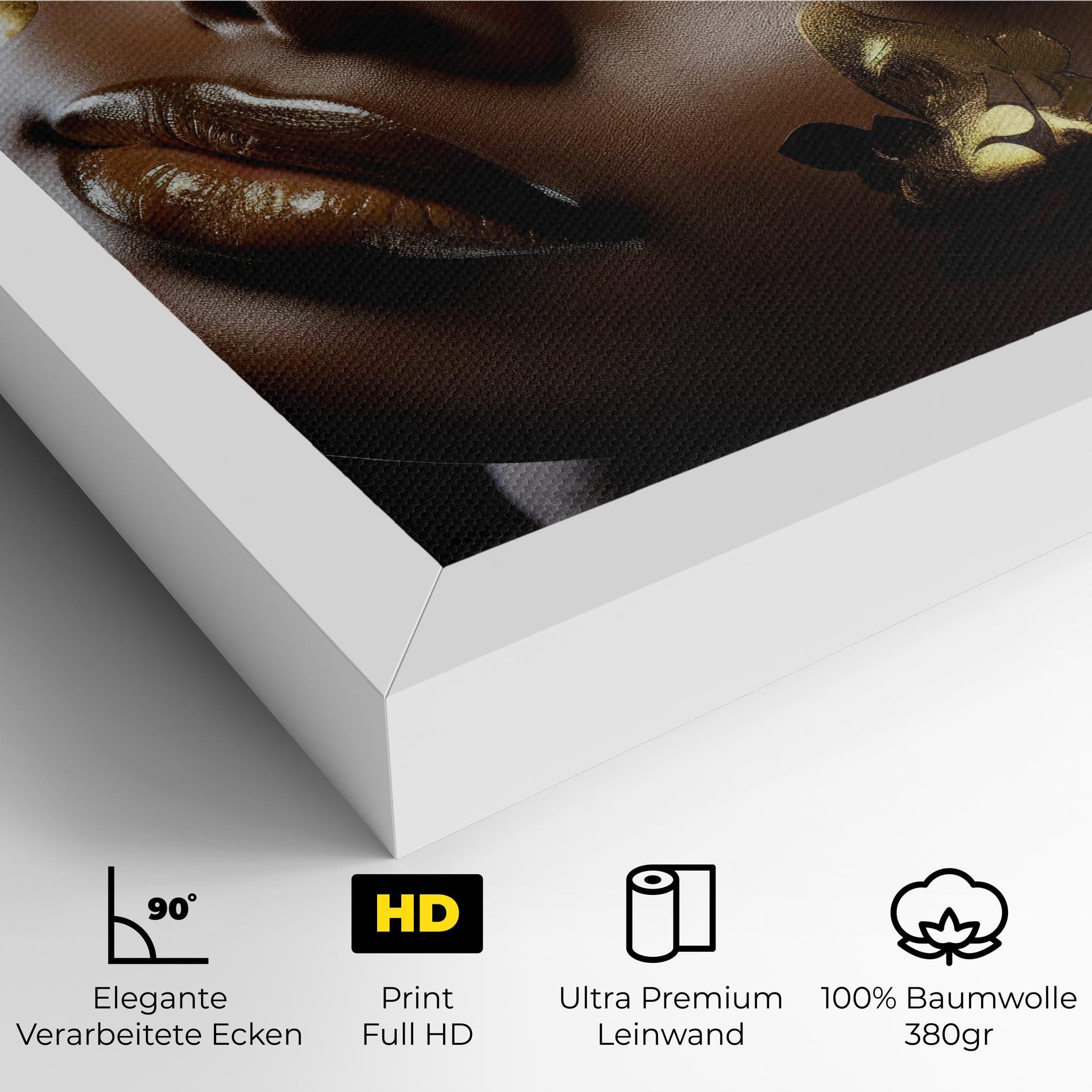 Leinwandbild Dark Blue Makeup mockup 4