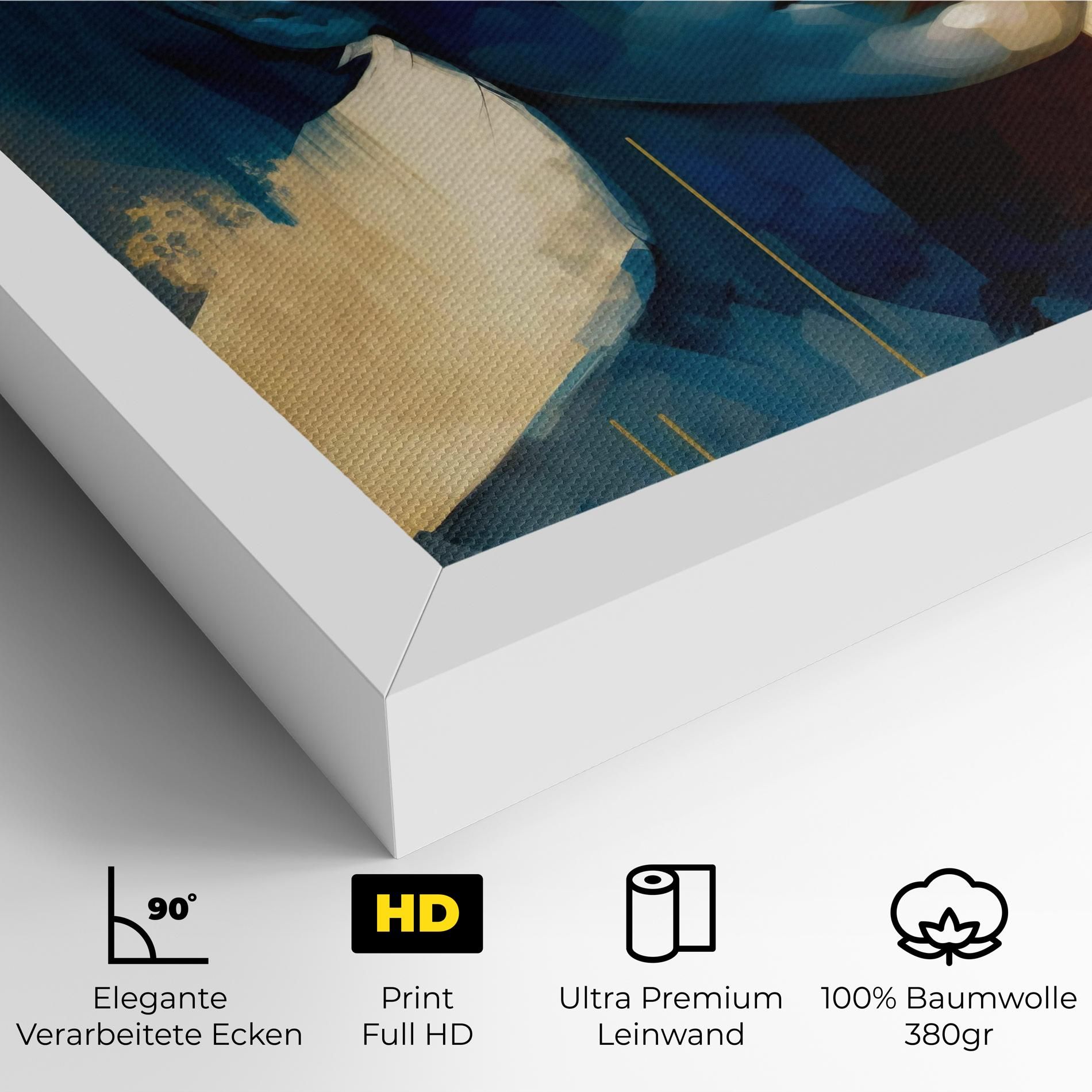 Gold Blue Face mockup 4