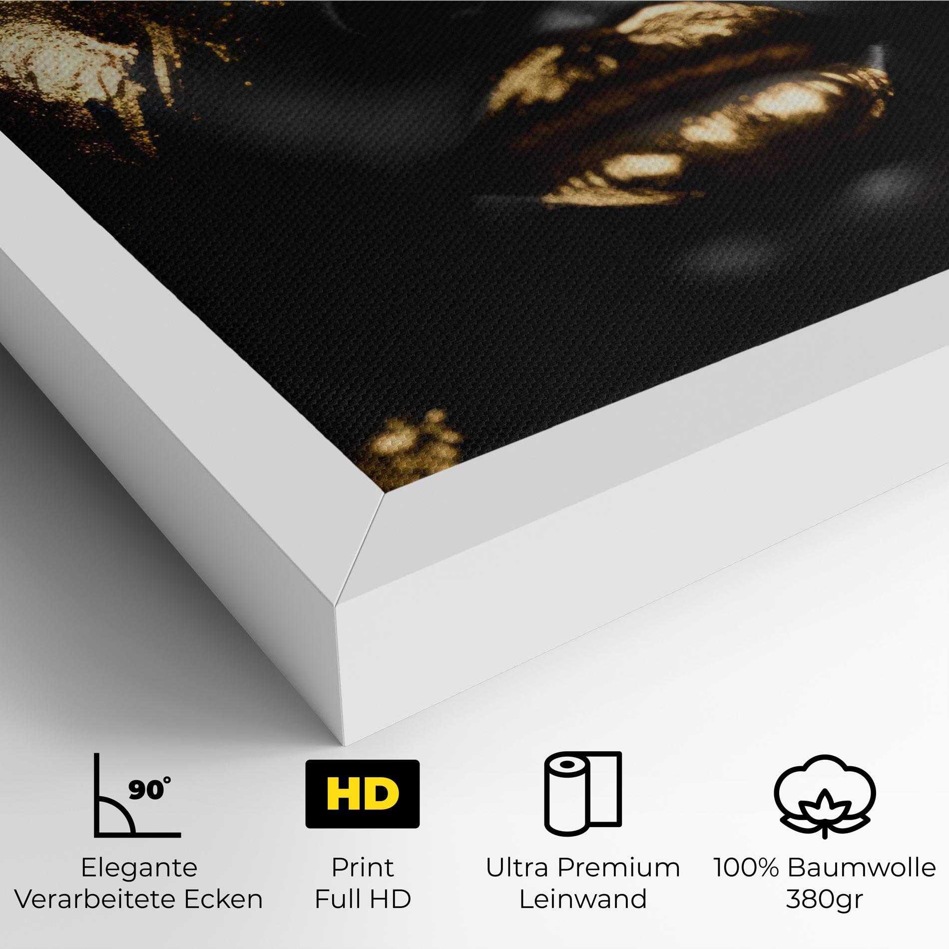 Leinwandbild Gold Eyes Makeup mockup 4