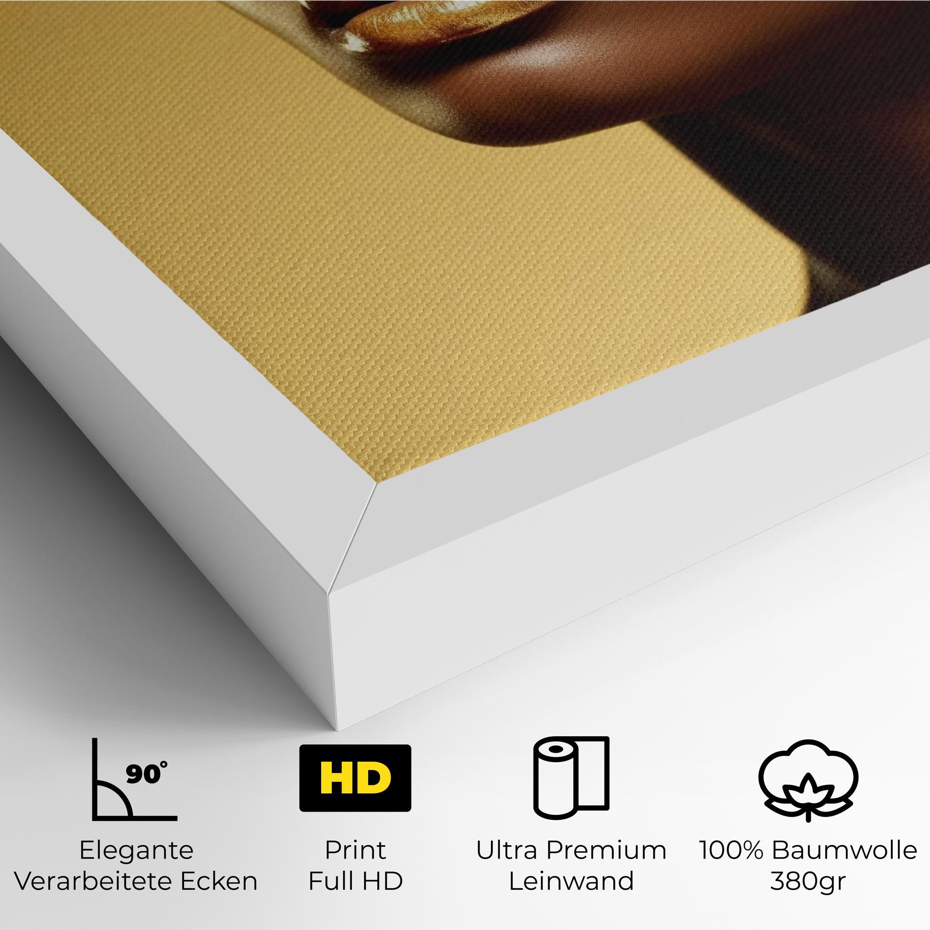 Leinwandbild Gold Headdress mockup 4