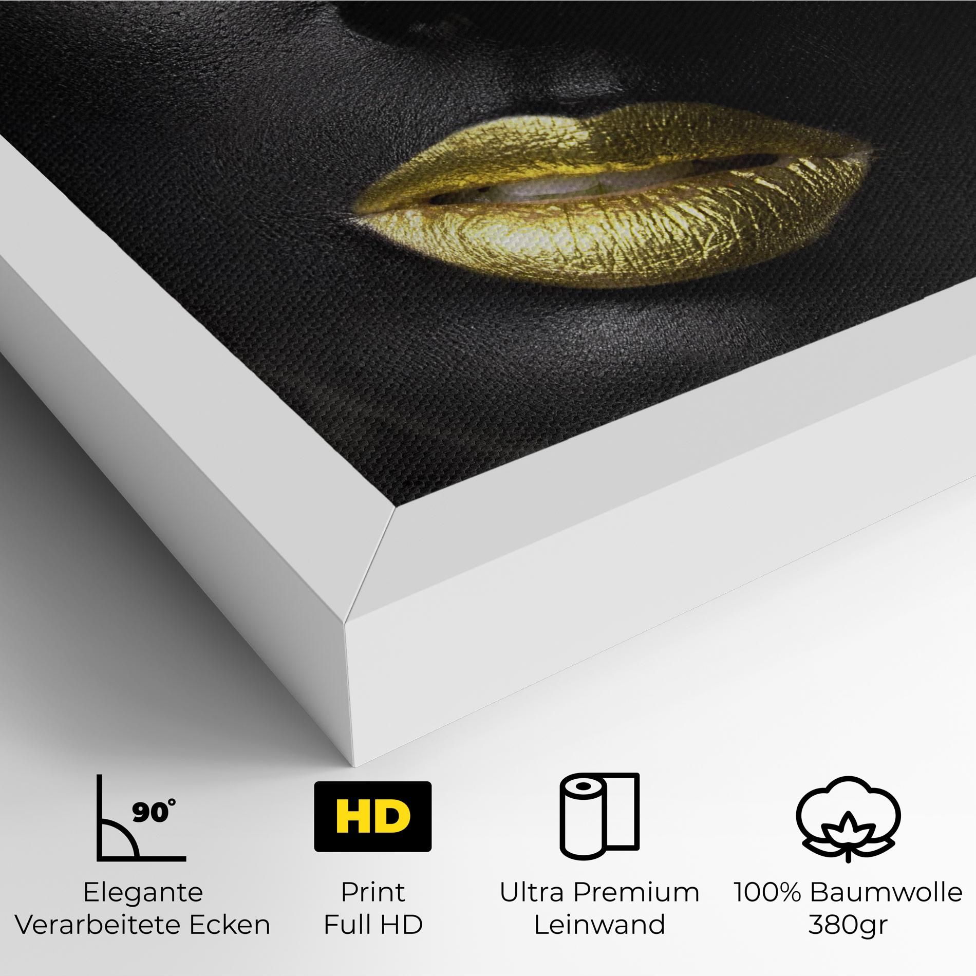 Gold Make Up And Lips mockup 4