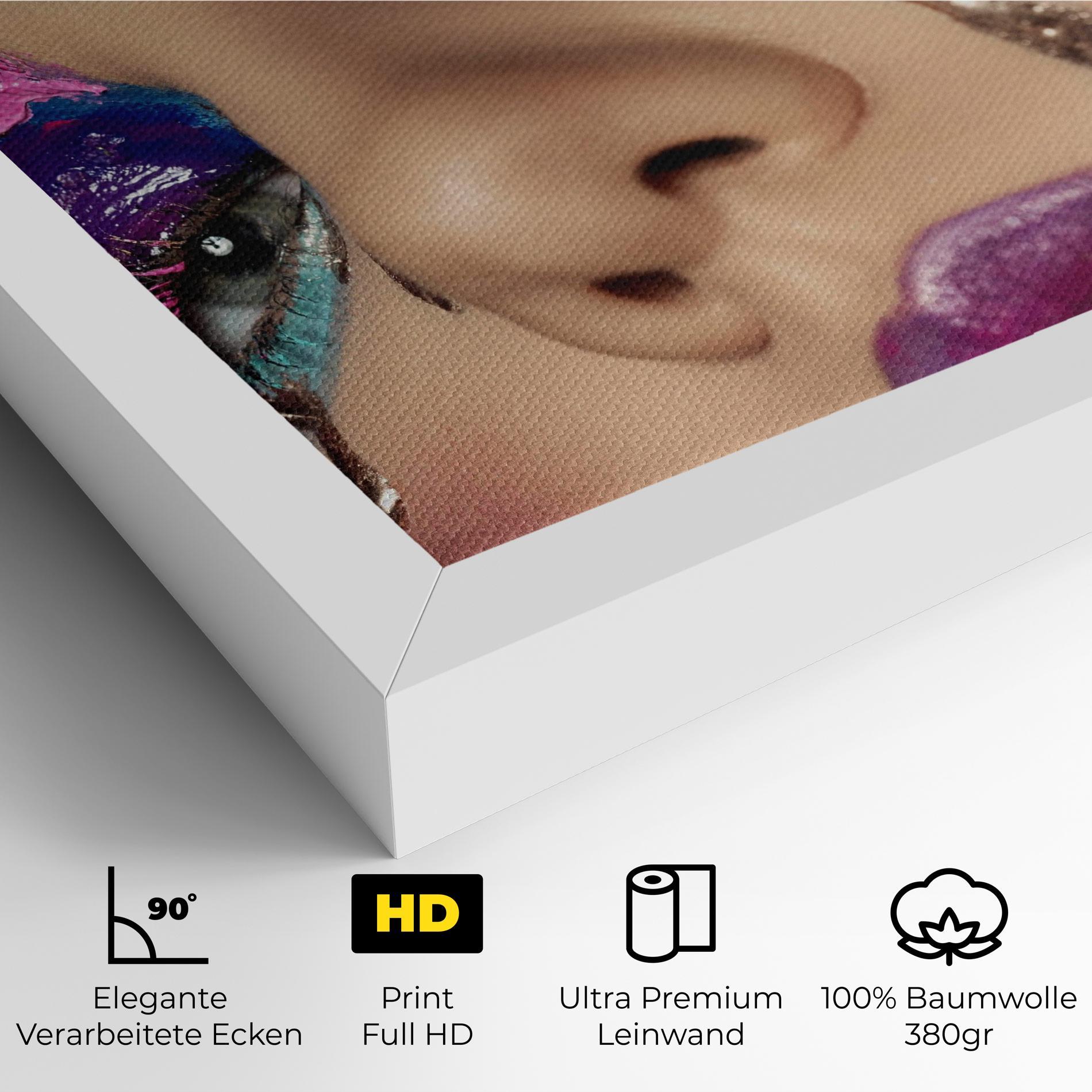 Leinwandbild Pretty Pink Eyelashes mockup 4