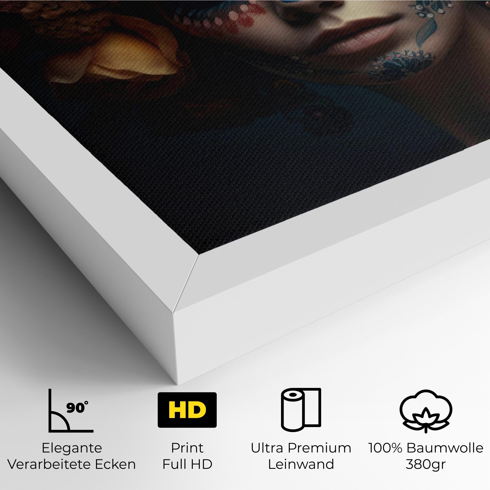 Leinwandbild Skull Makeup mockup 4