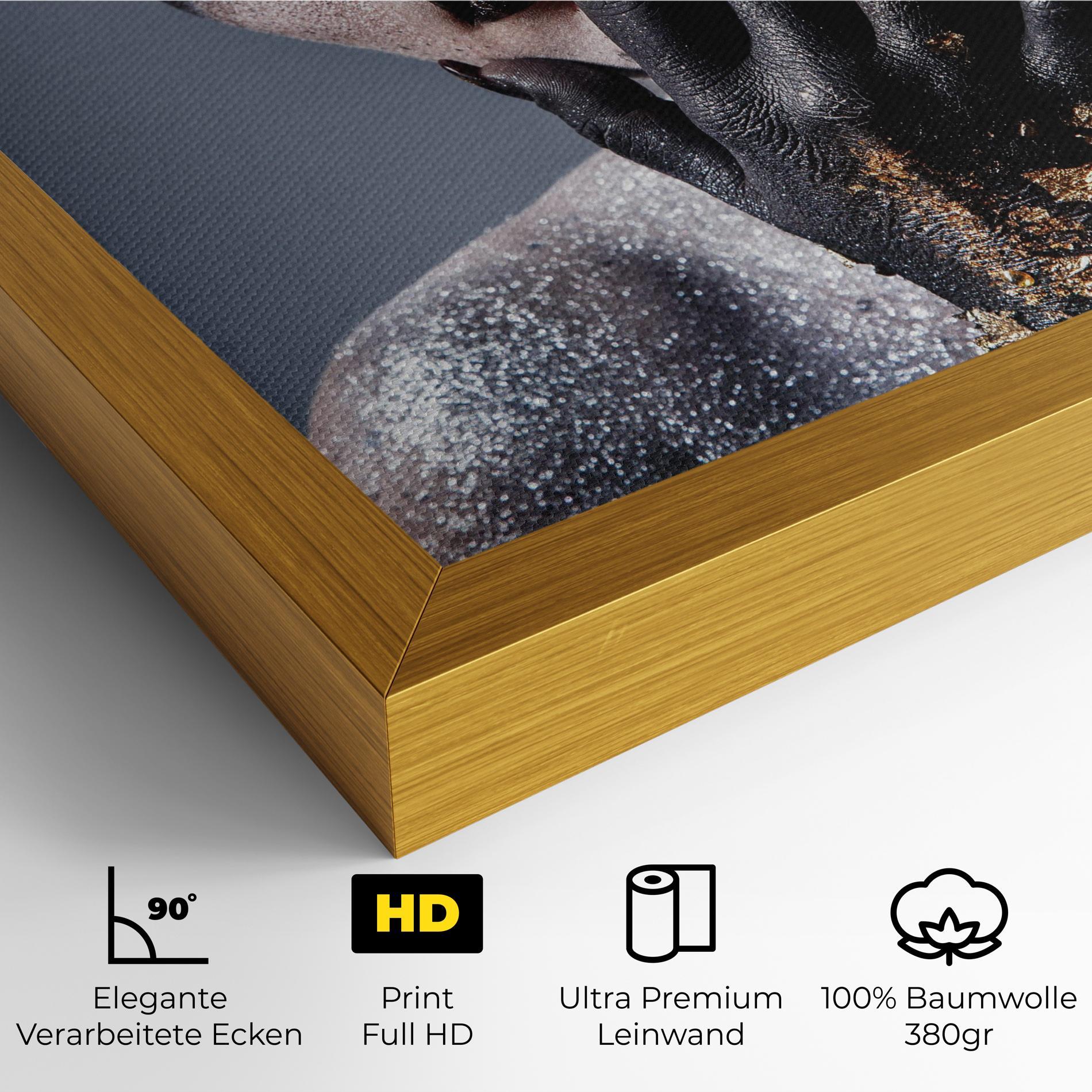 Leinwandbild Artistic Black Makeup mockup 4