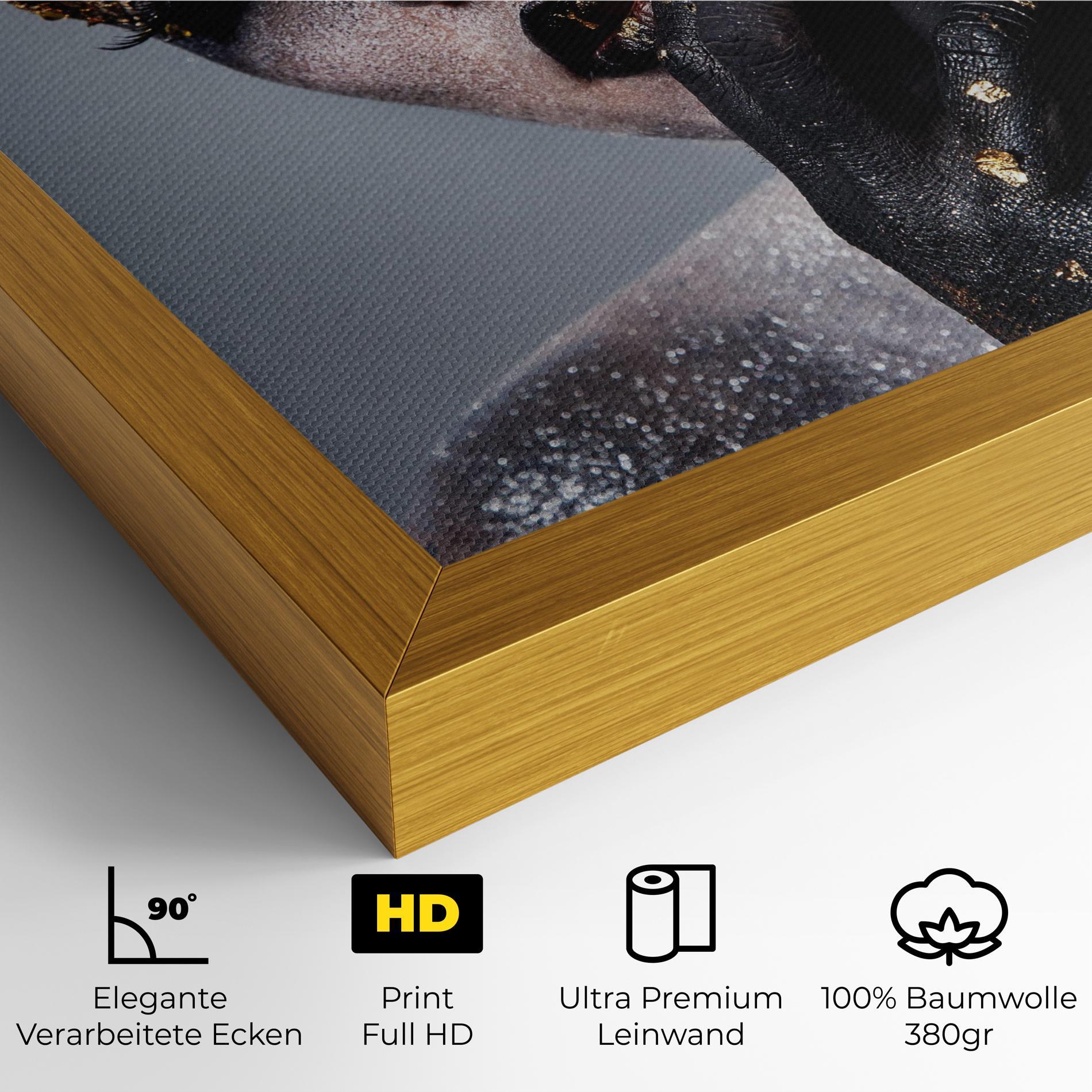 Leinwandbild Black Artistic Makeup mockup 4