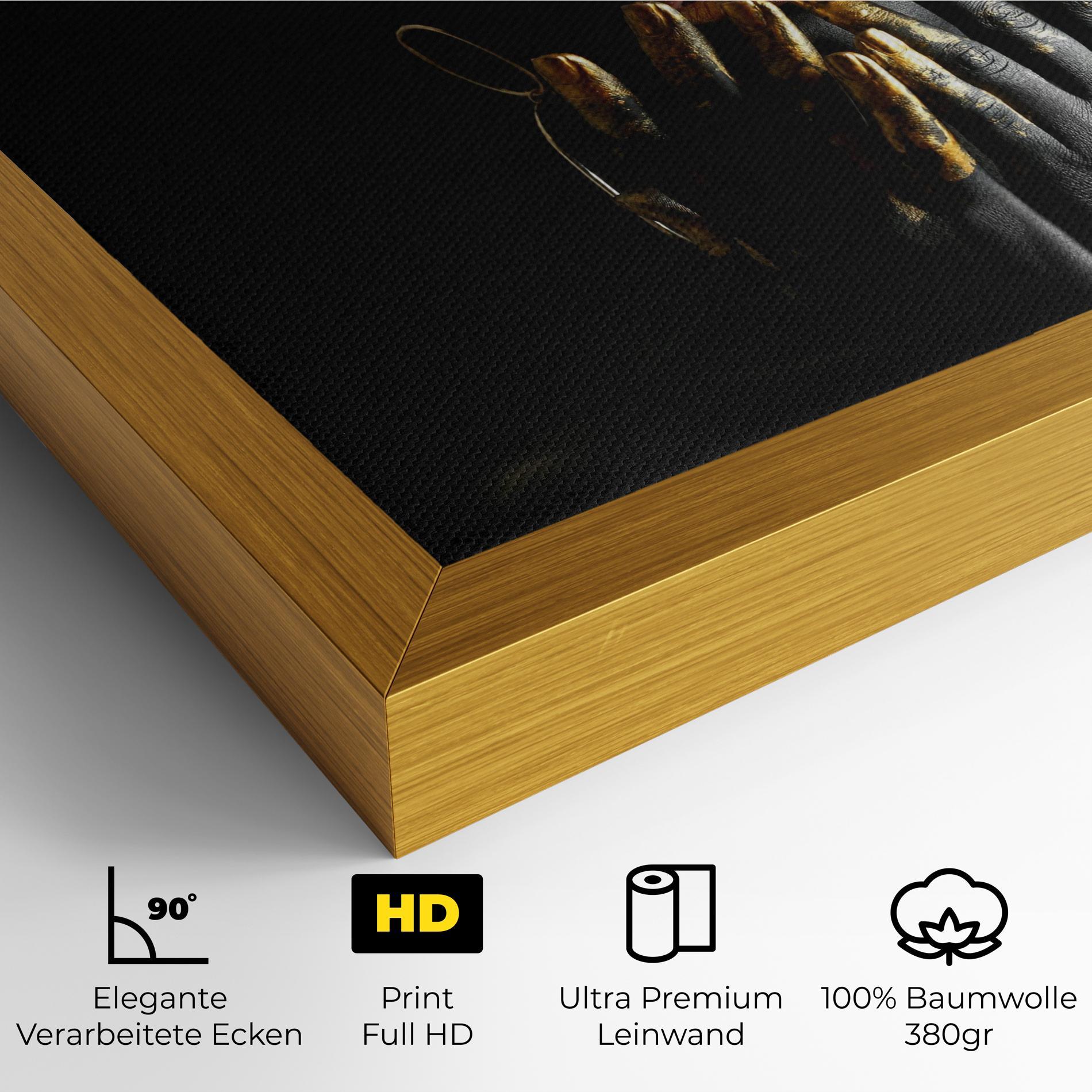 Leinwandbild Black Golden Makeup mockup 4