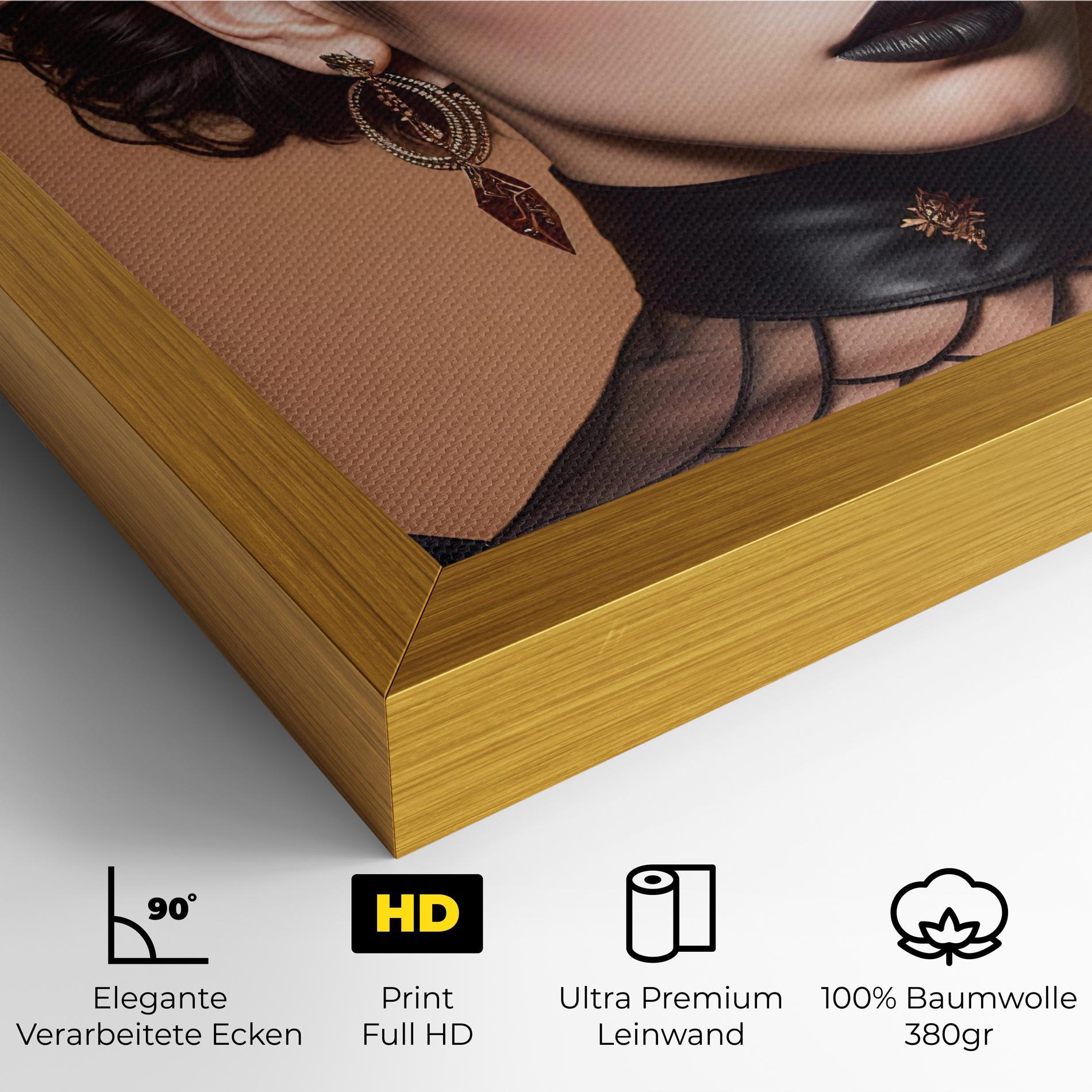 Leinwandbild Black Lips Makeup mockup 4