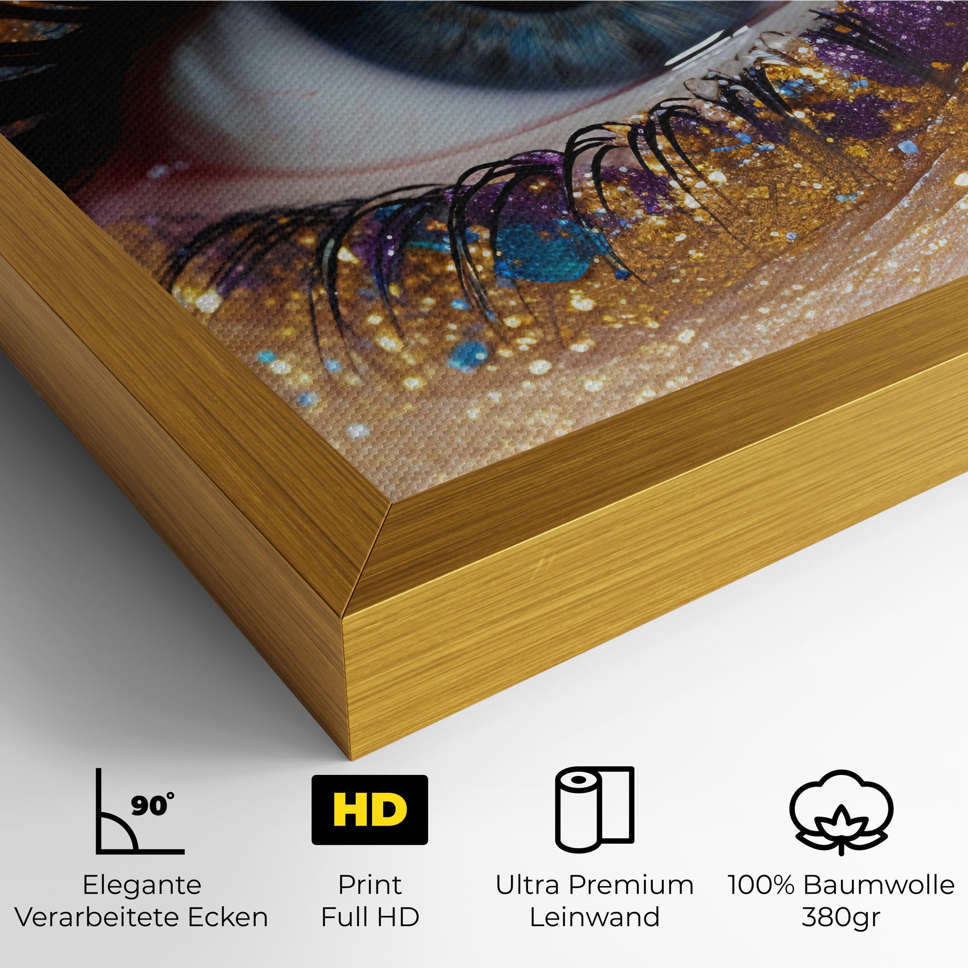 Leinwandbild Blue Eye Make Up mockup 4