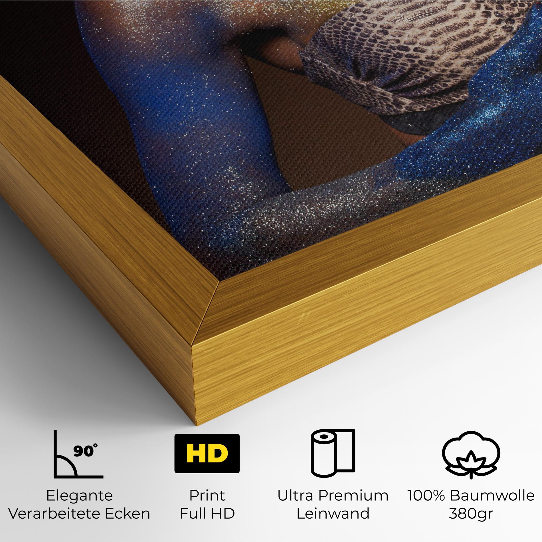 Leinwandbild Blue Hair Make Up mockup 4