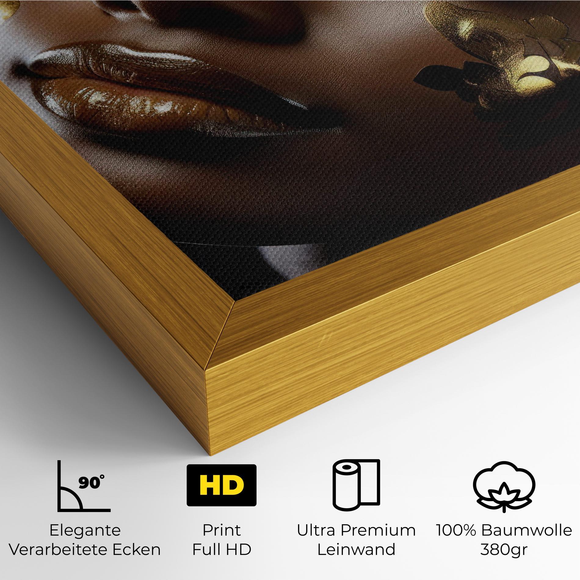 Leinwandbild Dark Blue Makeup mockup 4