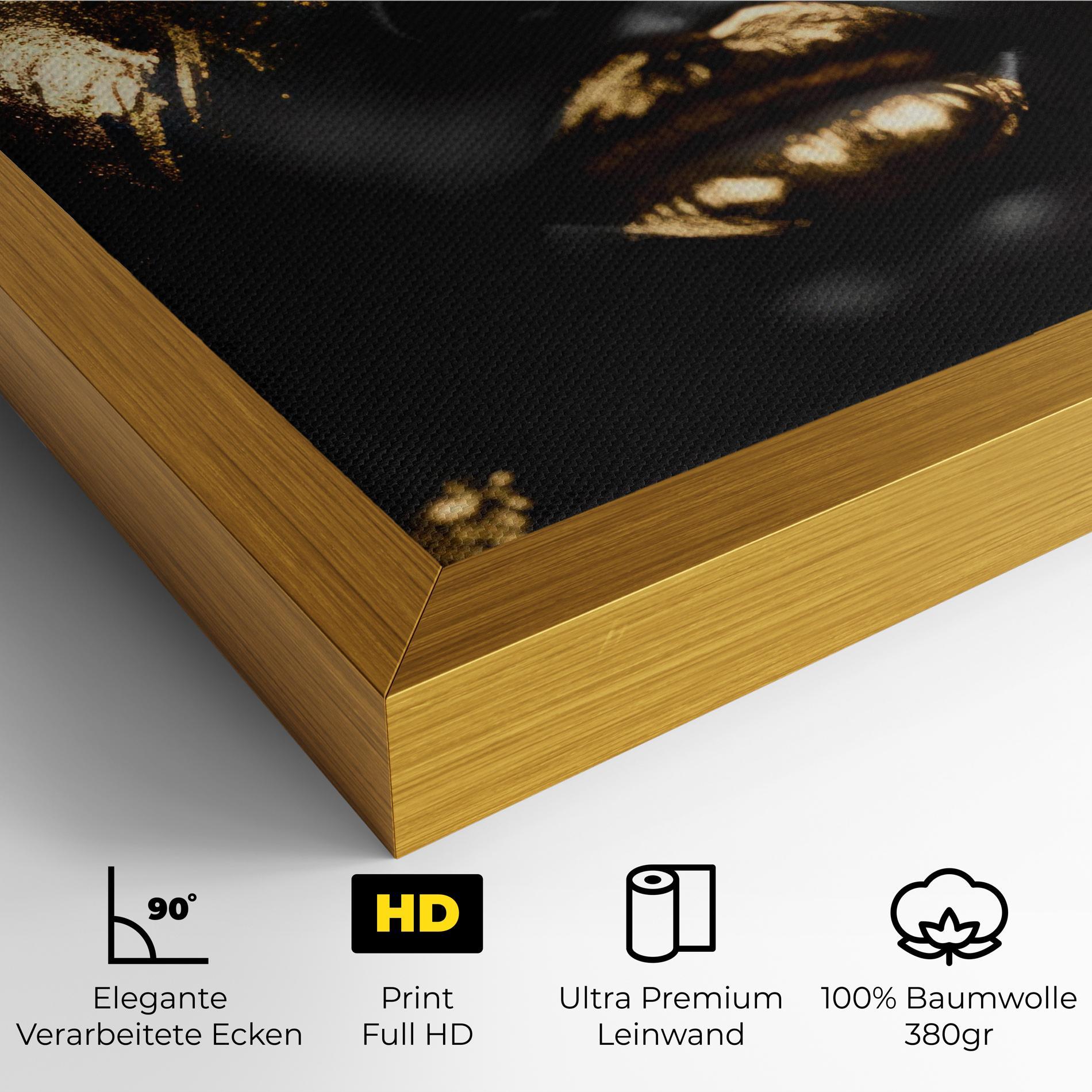 Leinwandbild Gold Eyes Makeup mockup 4