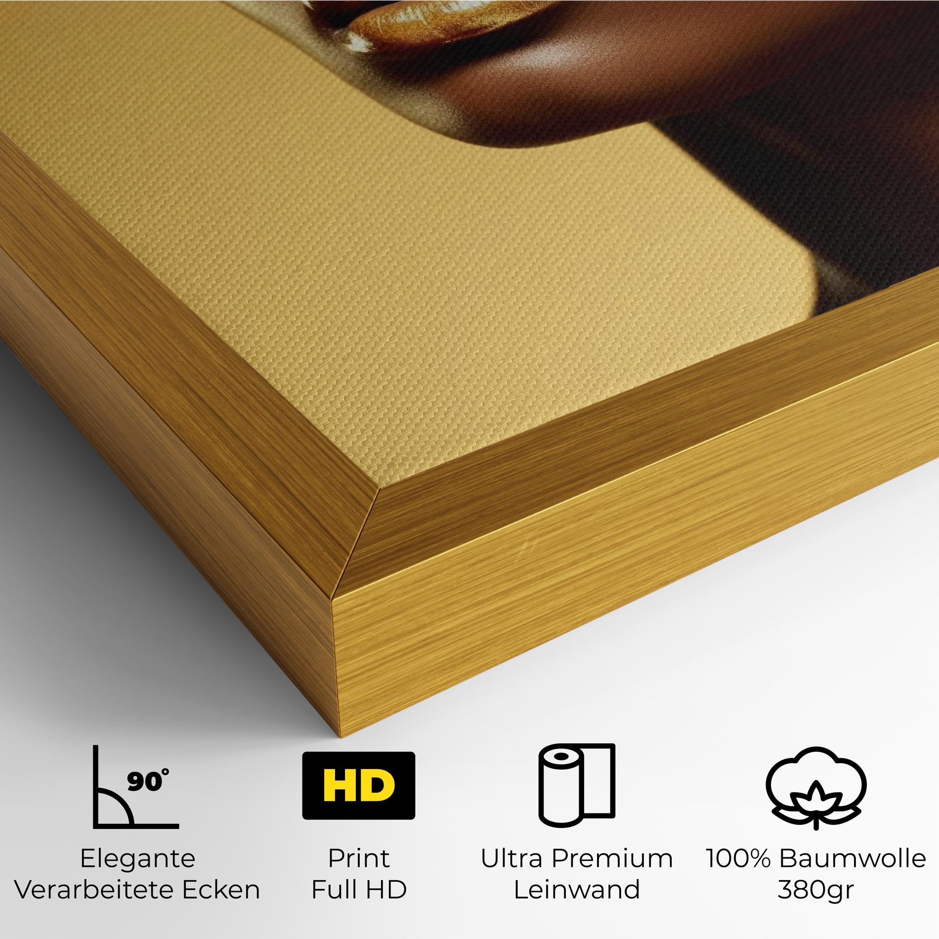 Leinwandbild Gold Headdress mockup 4