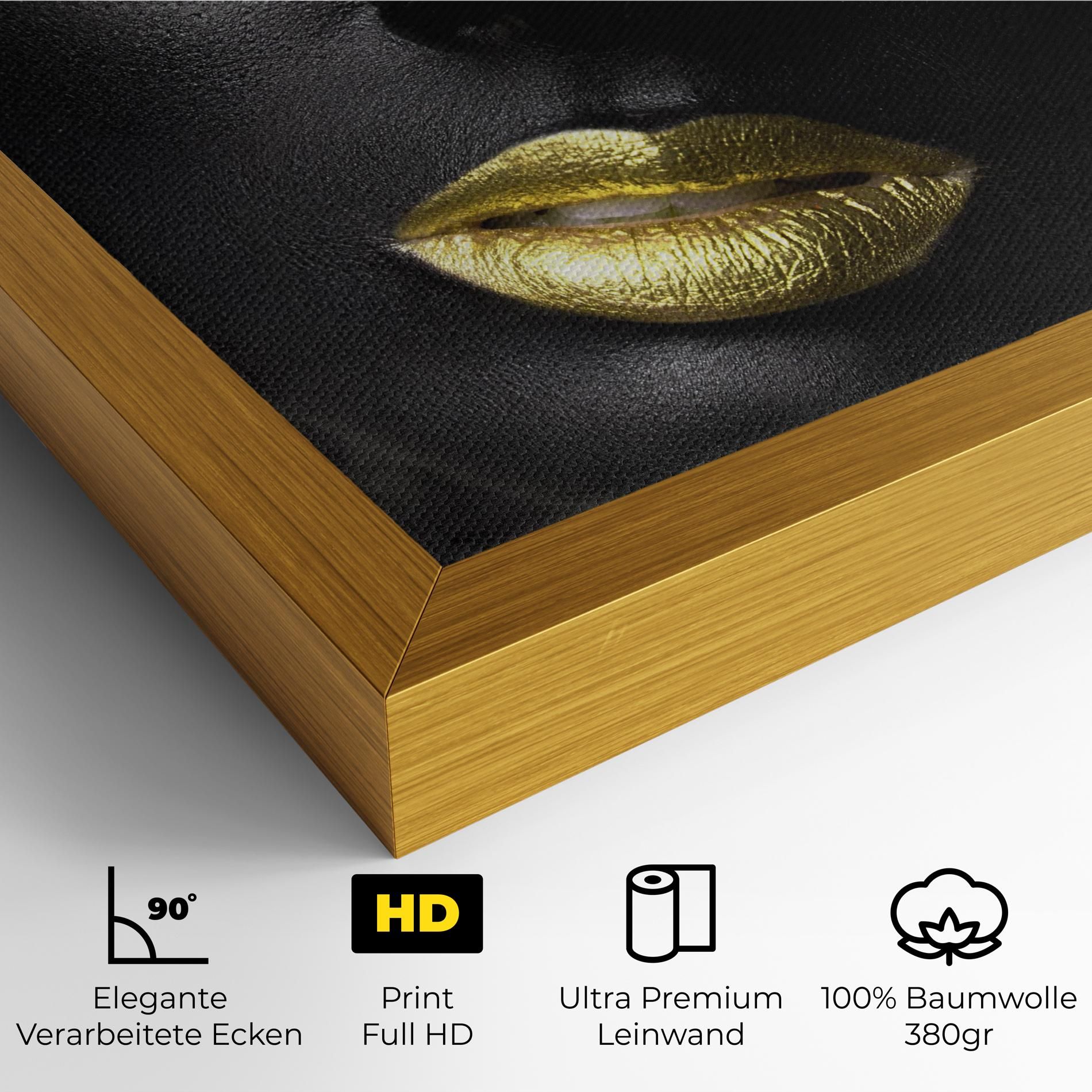 Gold Make Up And Lips mockup 4