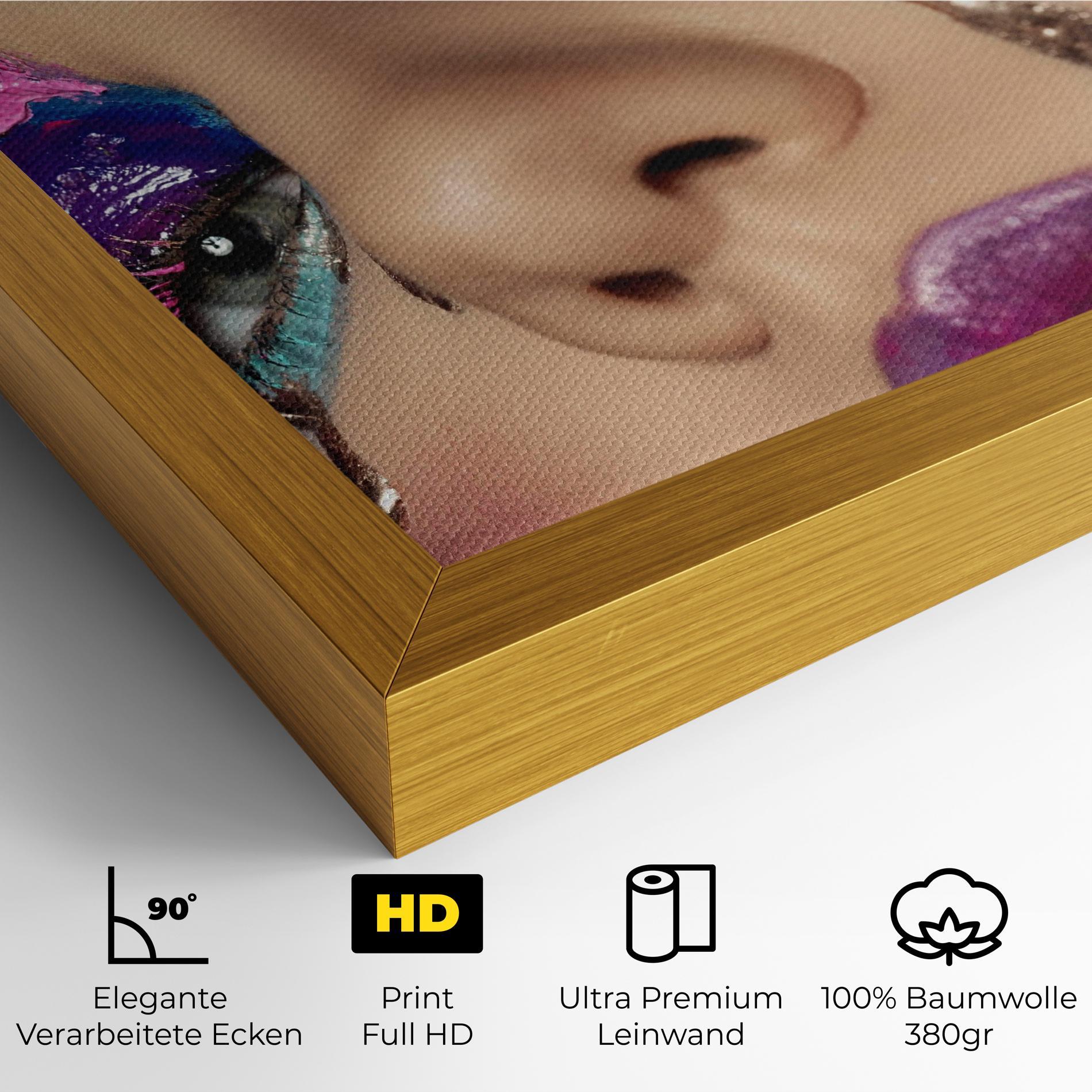 Leinwandbild Pretty Pink Eyelashes mockup 4