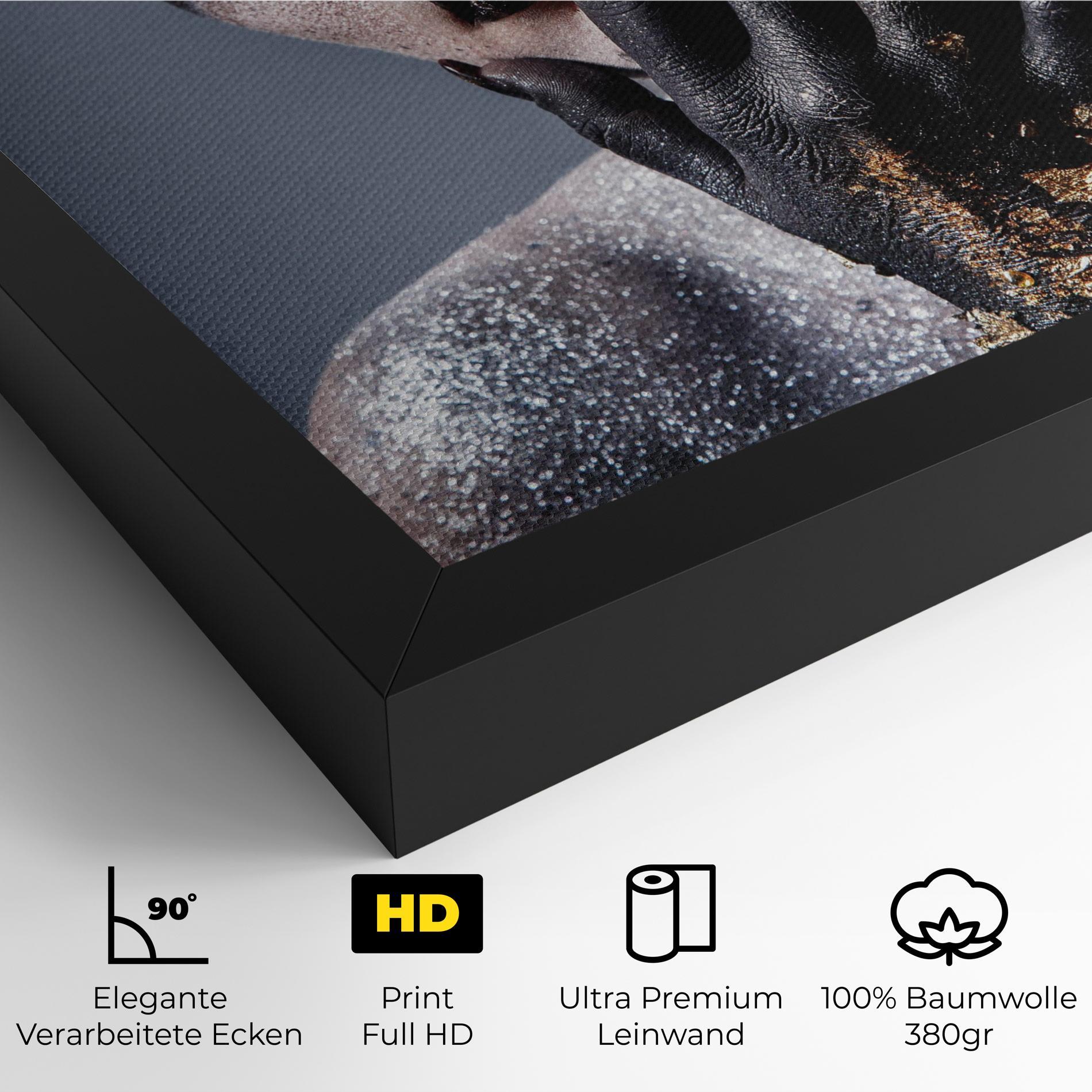 Leinwandbild Artistic Black Makeup mockup 4