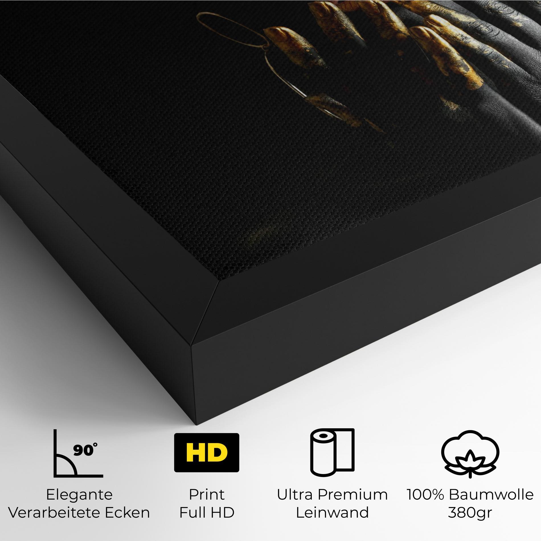 Leinwandbild Black Golden Makeup mockup 4