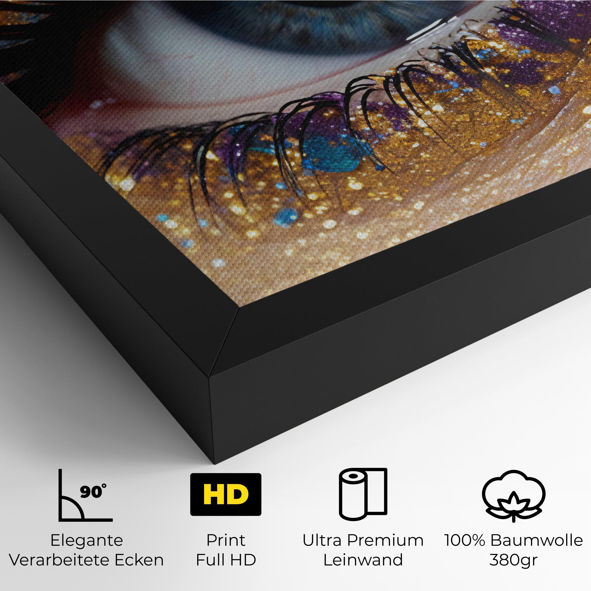 Leinwandbild Blue Eye Make Up mockup 4