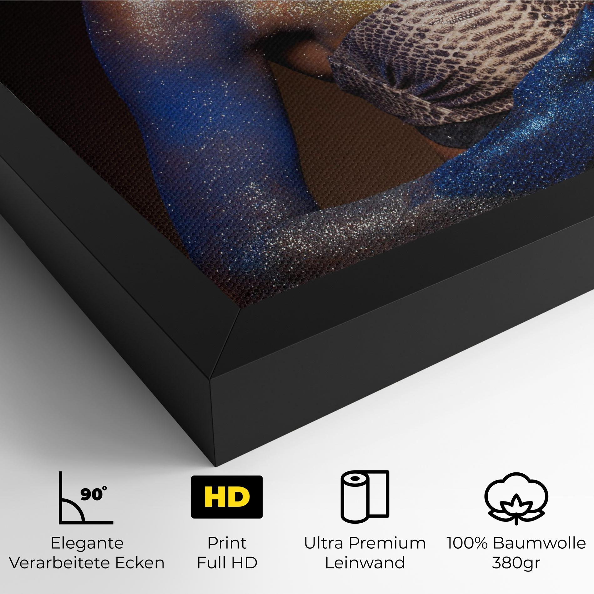 Leinwandbild Blue Hair Make Up mockup 4