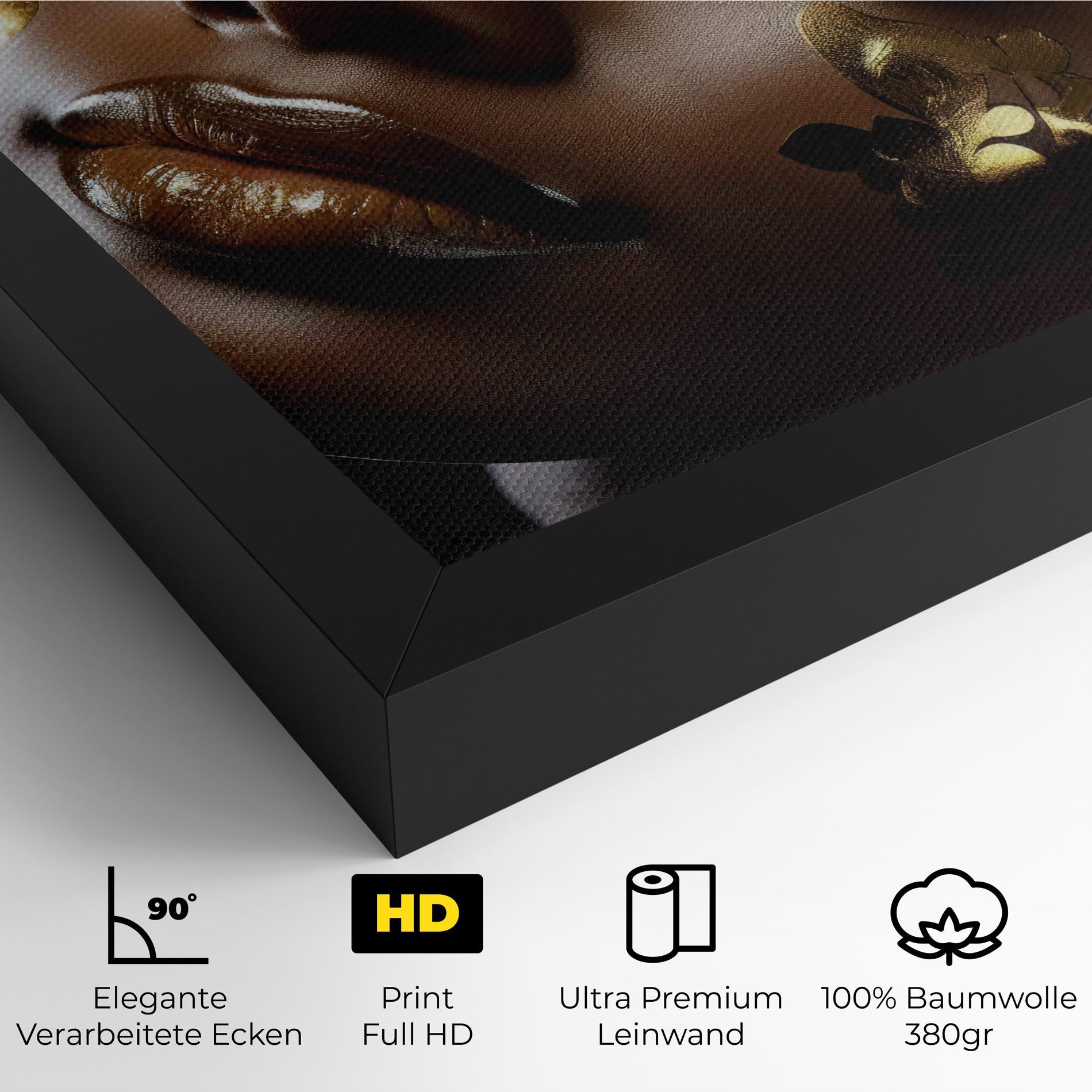 Leinwandbild Dark Blue Makeup mockup 4