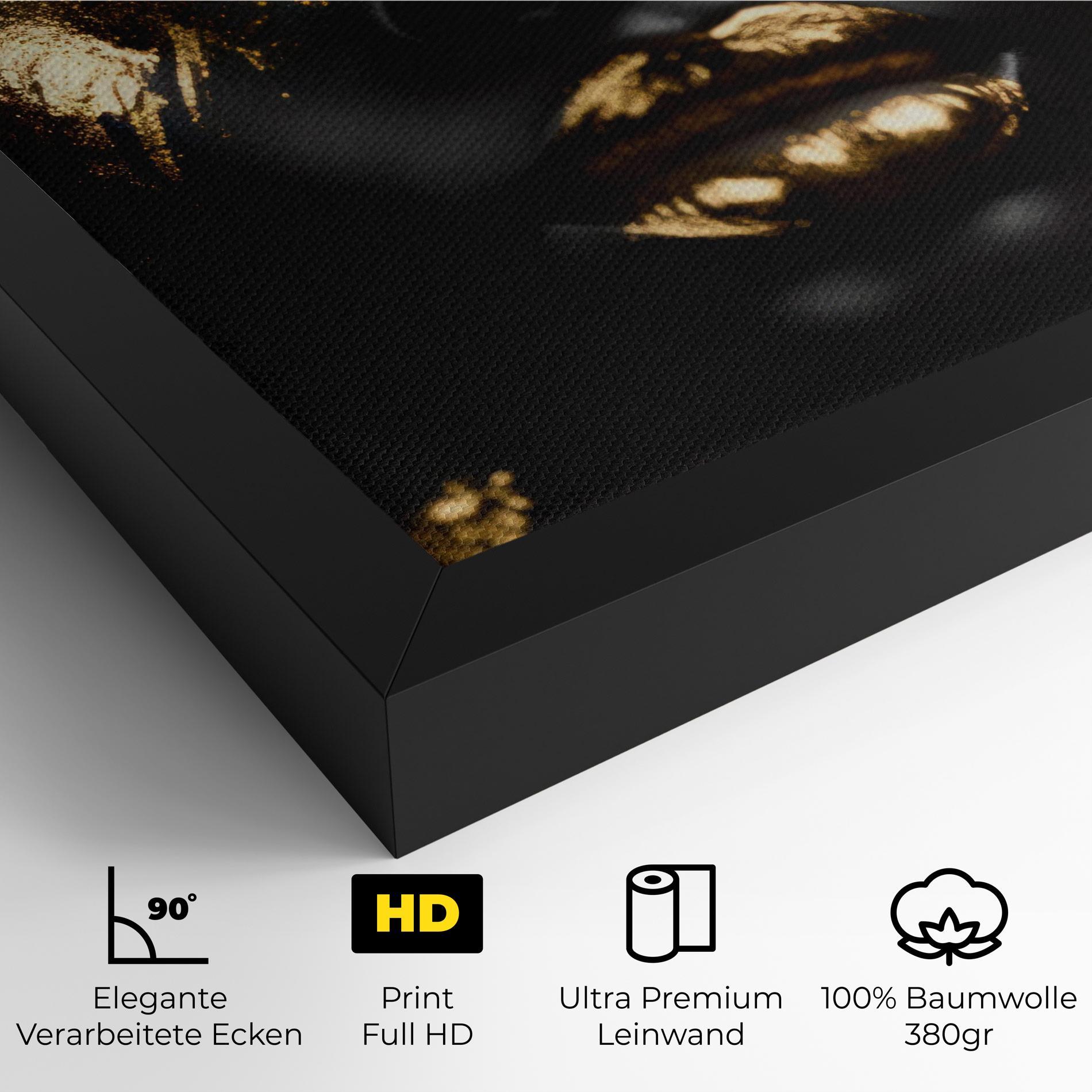 Leinwandbild Gold Eyes Makeup mockup 4