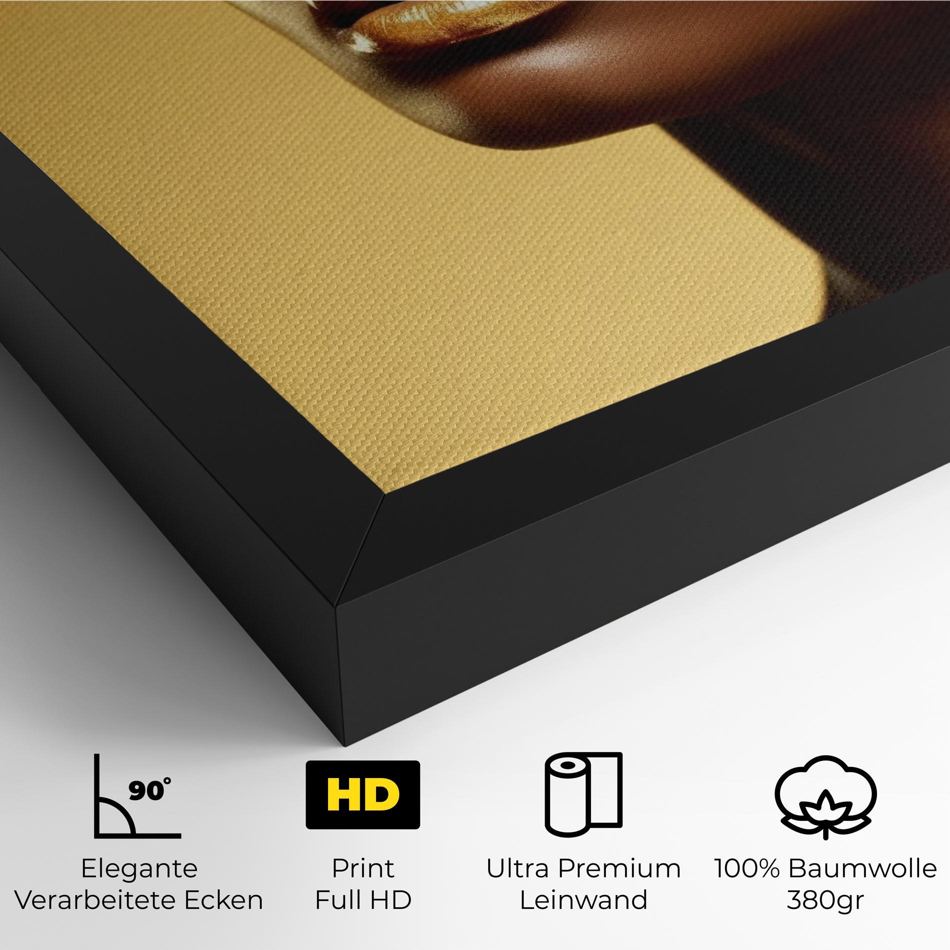 Leinwandbild Gold Headdress mockup 4