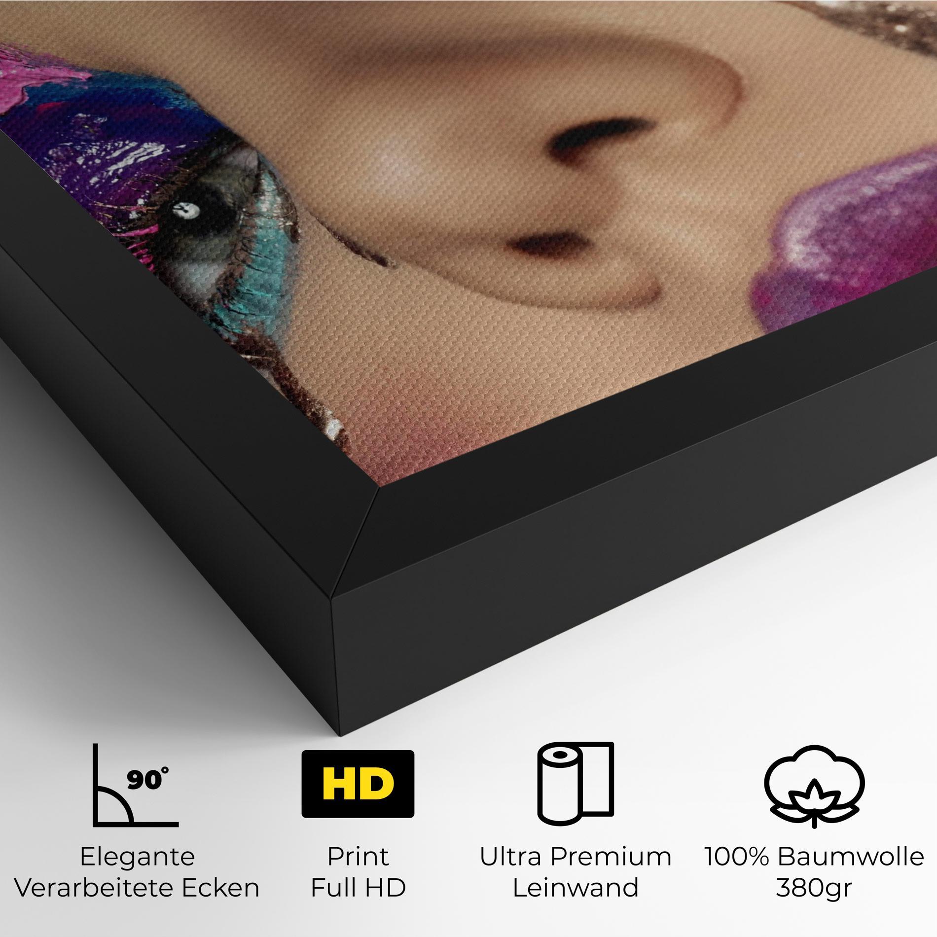 Leinwandbild Pretty Pink Eyelashes mockup 4