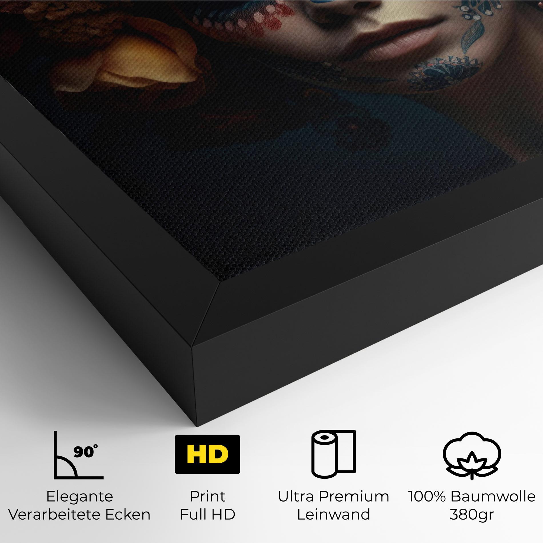 Leinwandbild Skull Makeup mockup 4