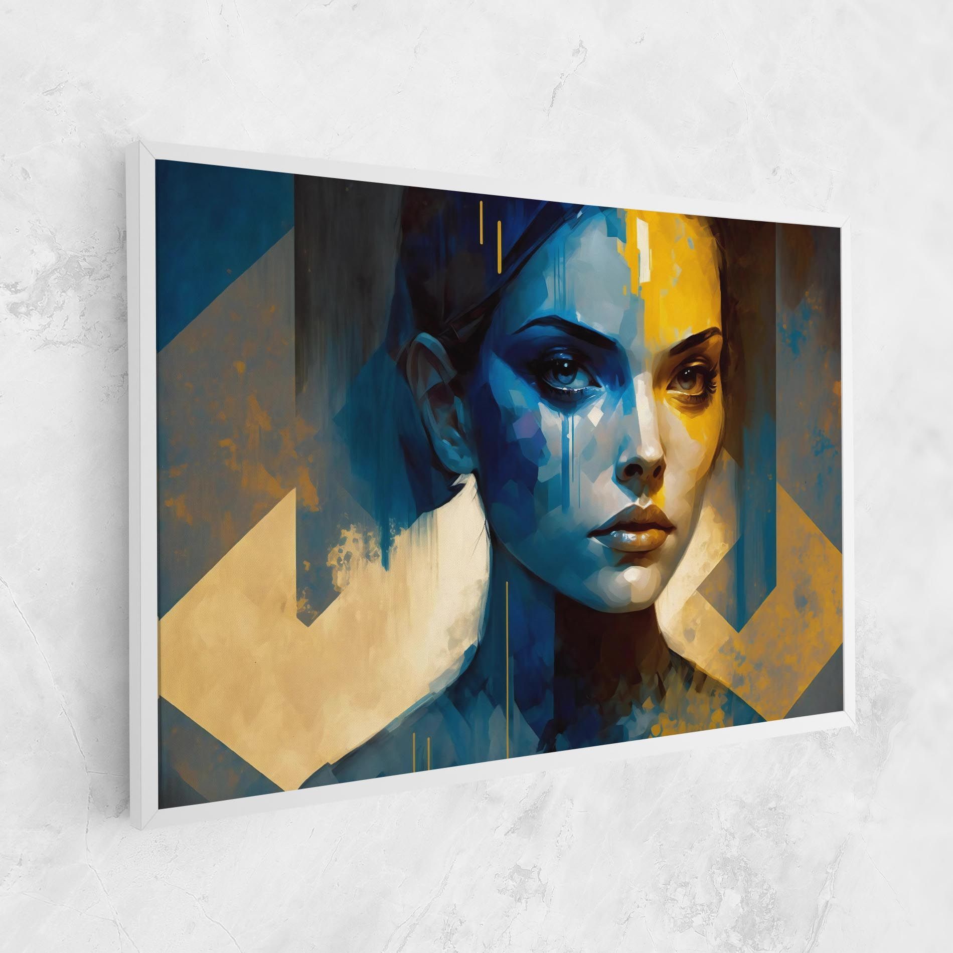 Gold Blue Face mockup 1