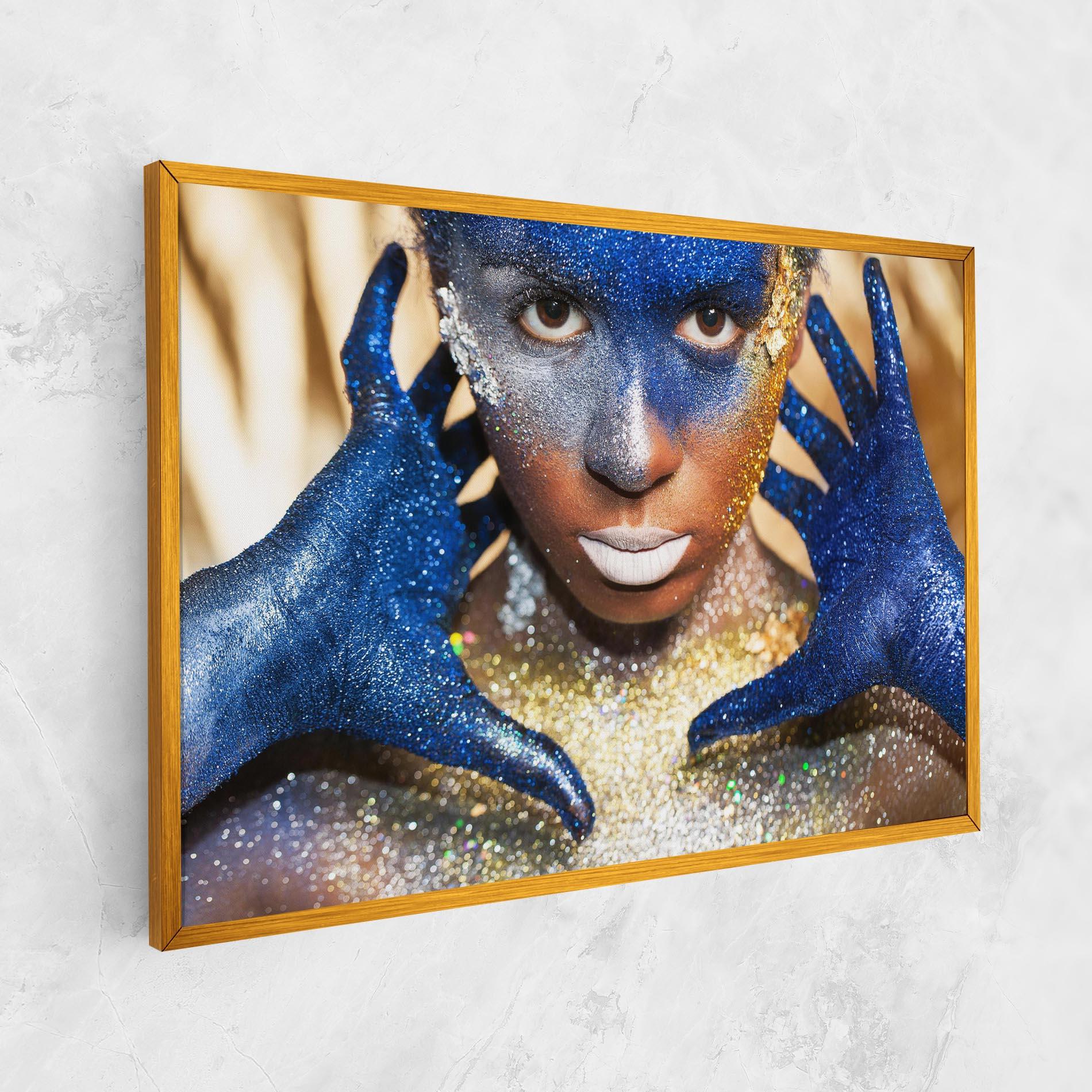 Leinwandbild Glue Gold Glitter mockup 1